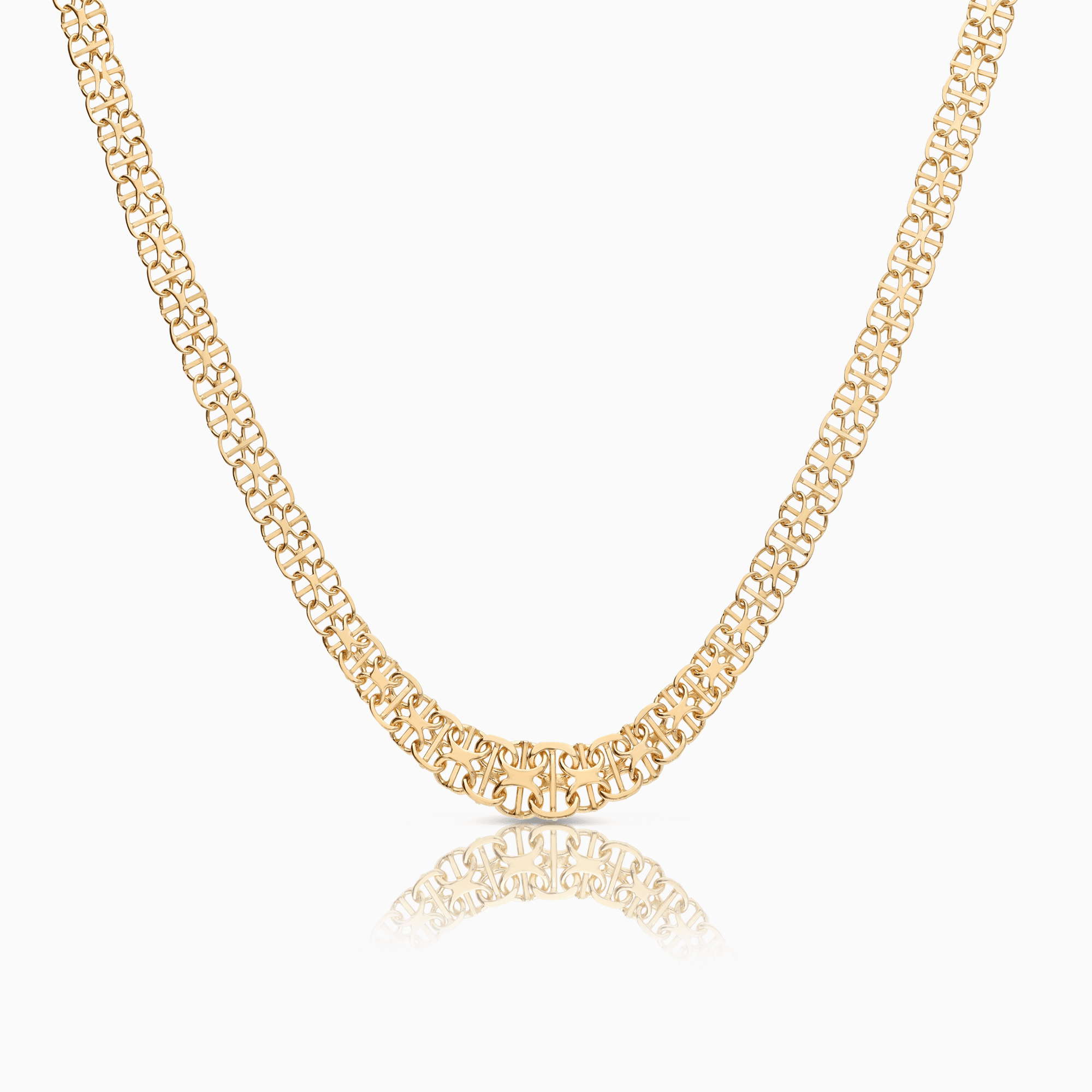 X-link necklace with bar 11.82g 18K gold