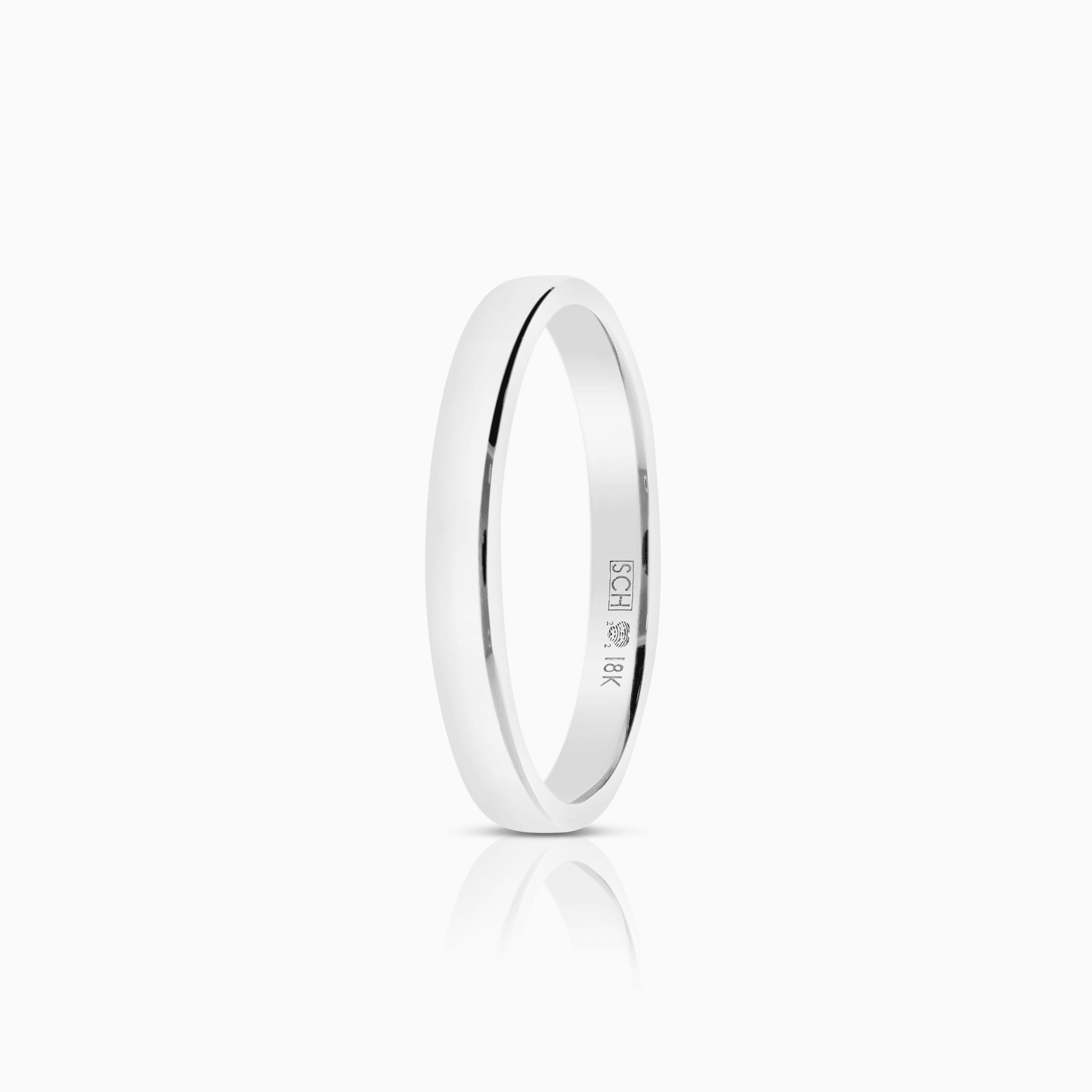 Schalins slät ring 4,22g 18K vitguld