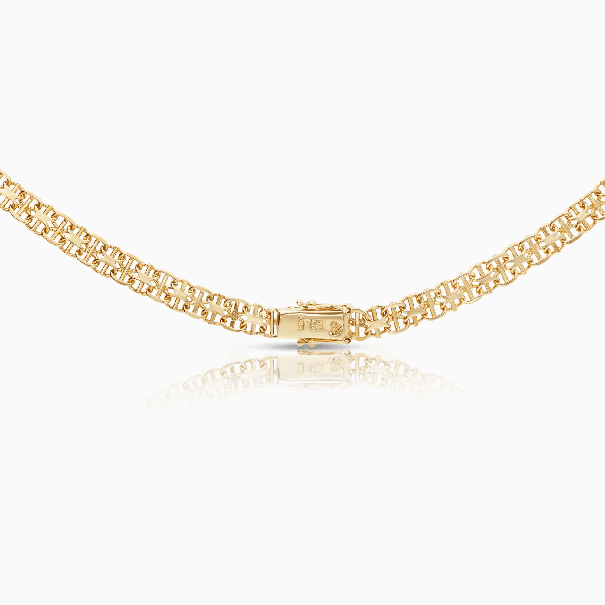 X-link necklace with bar 25.40g 18K gold