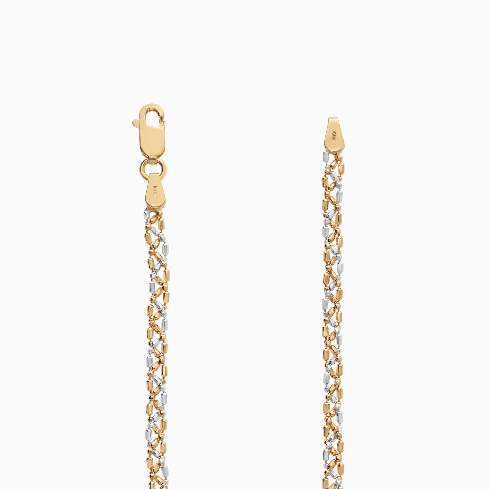 Fantasy bracelet 3.48g 18K yellow/rose/white gold