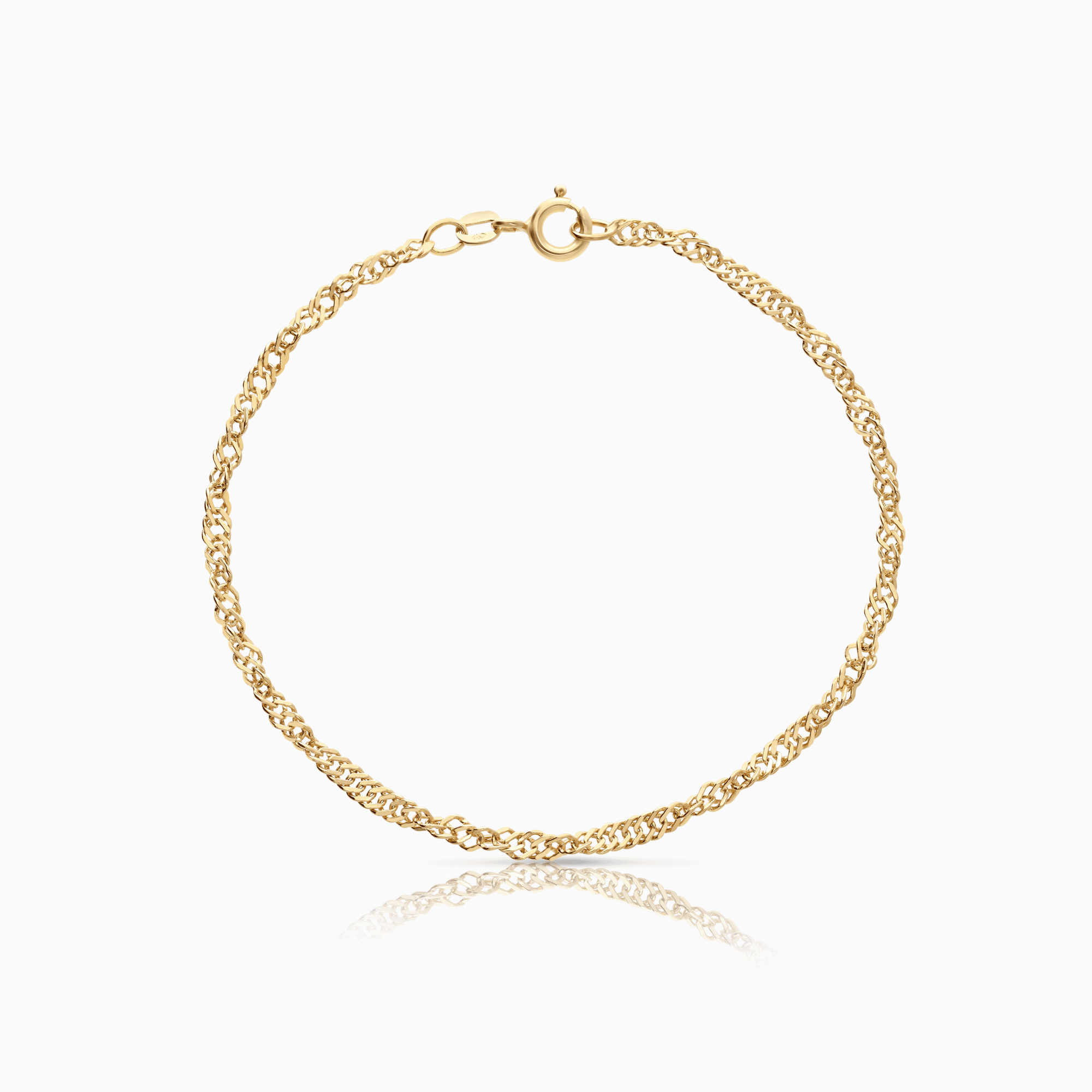 Singapore bracelet, 2.98g, 18K gold