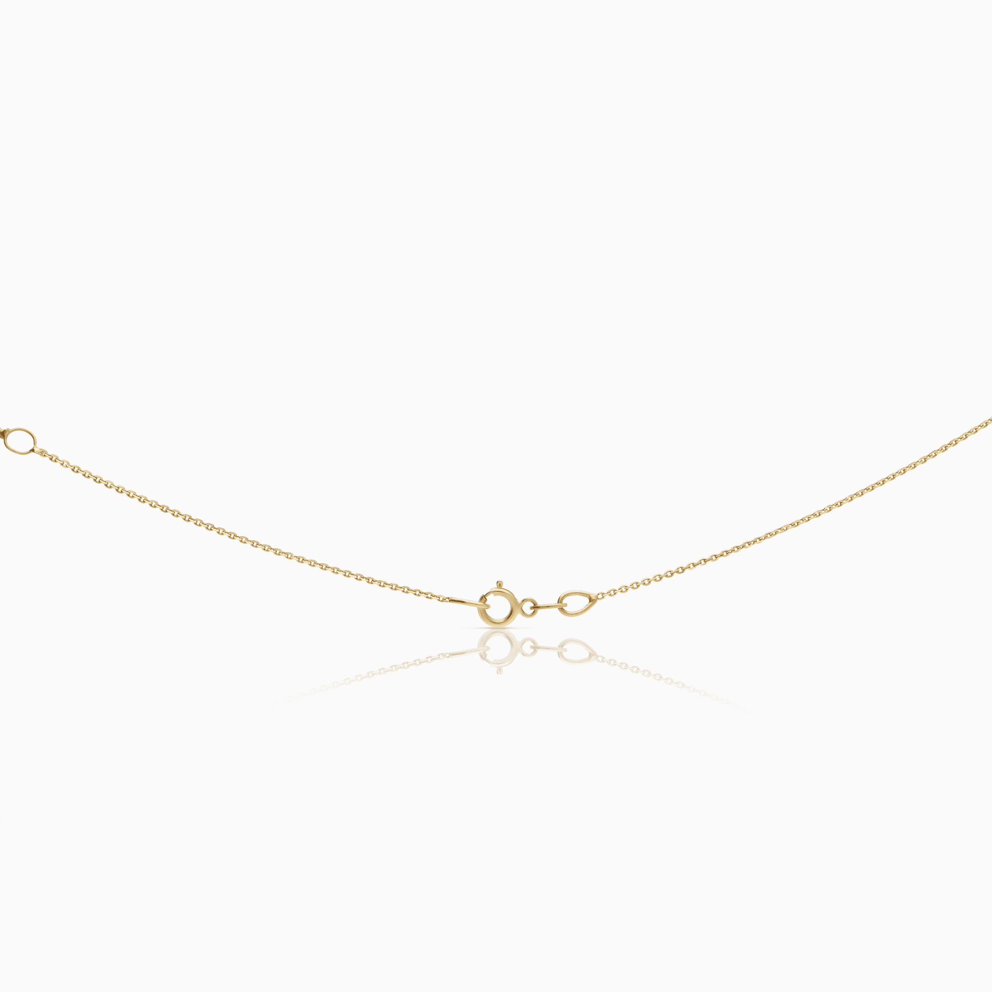 Gold necklace with beads 2.34g 18K yellow/rose/white gold