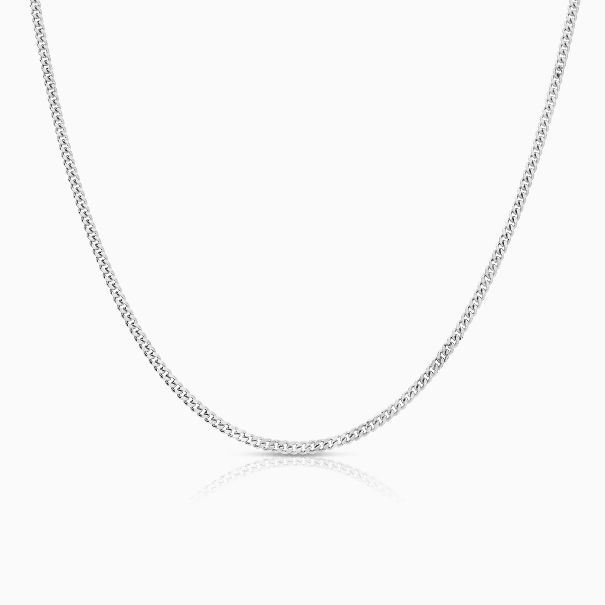 Curb chain 13.60g 18K white gold