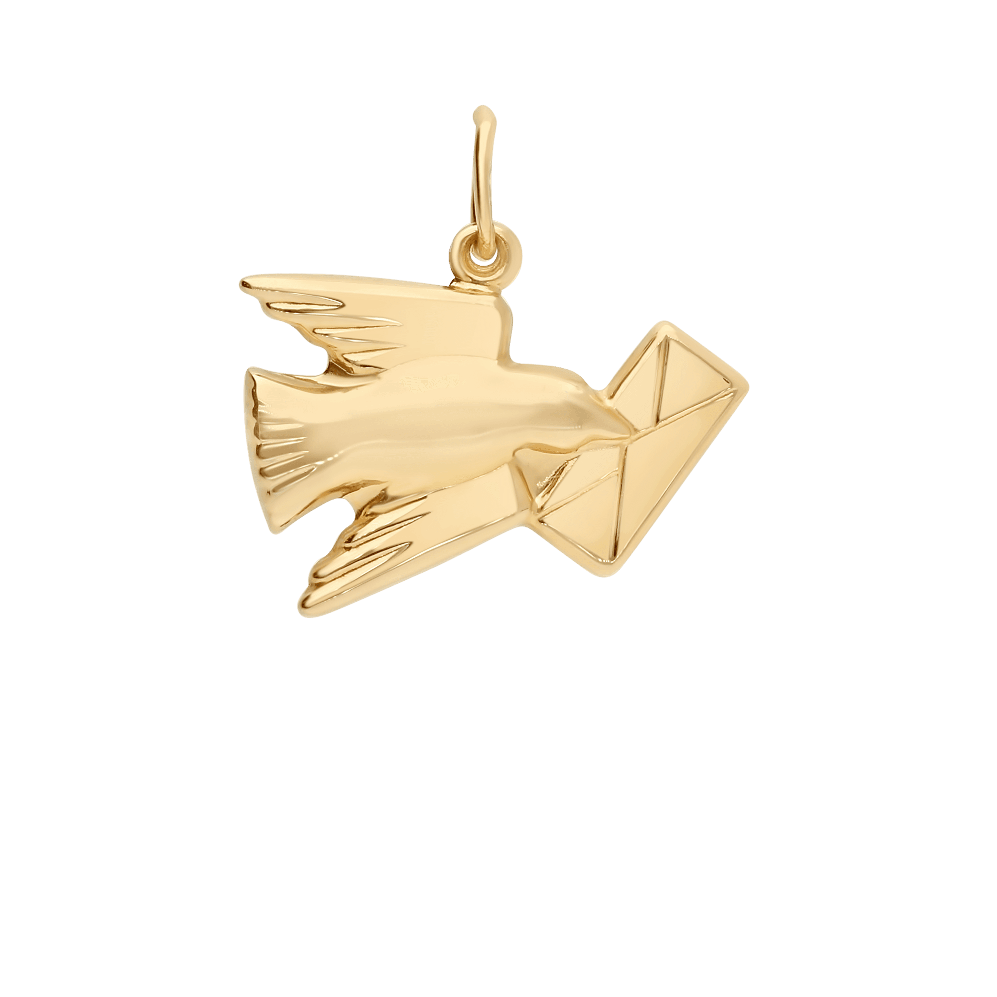 Carrier pigeon pendant 0.95g 18K gold