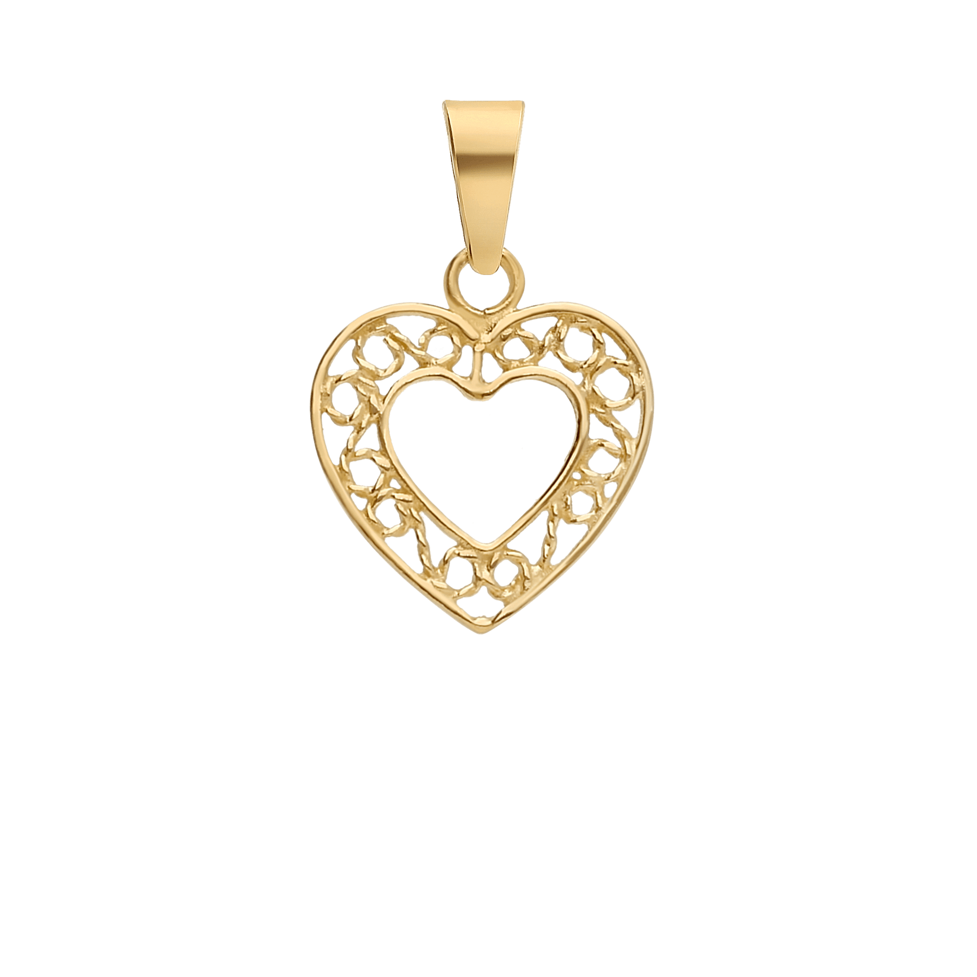 Heart pendant 0.60g 18K gold