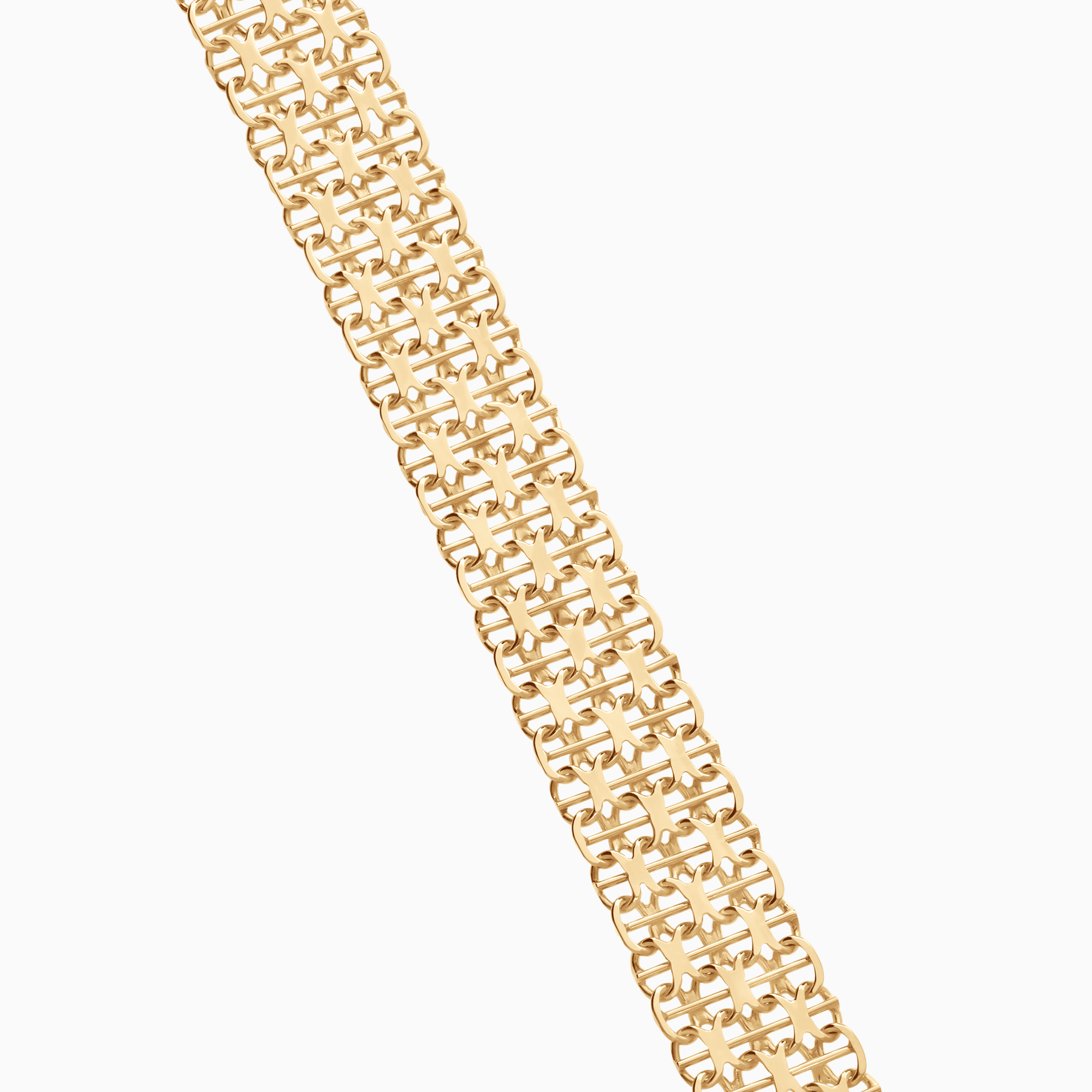 X-link bracelet with bar 19.75g 18K gold