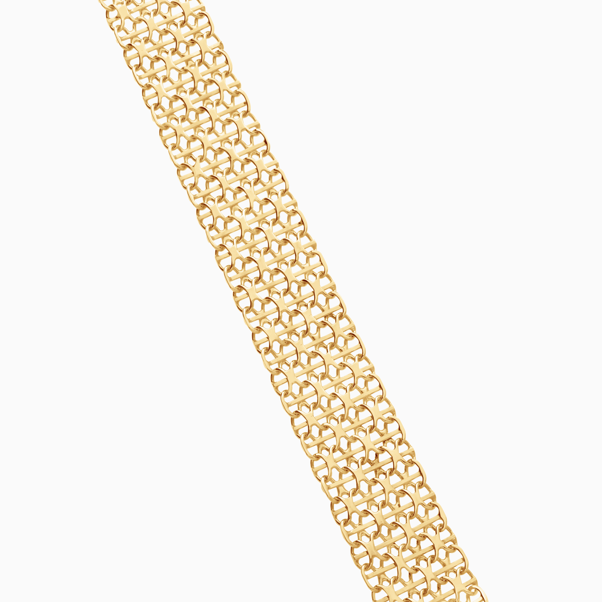 X-link bracelet with bar 19.74g 18K gold