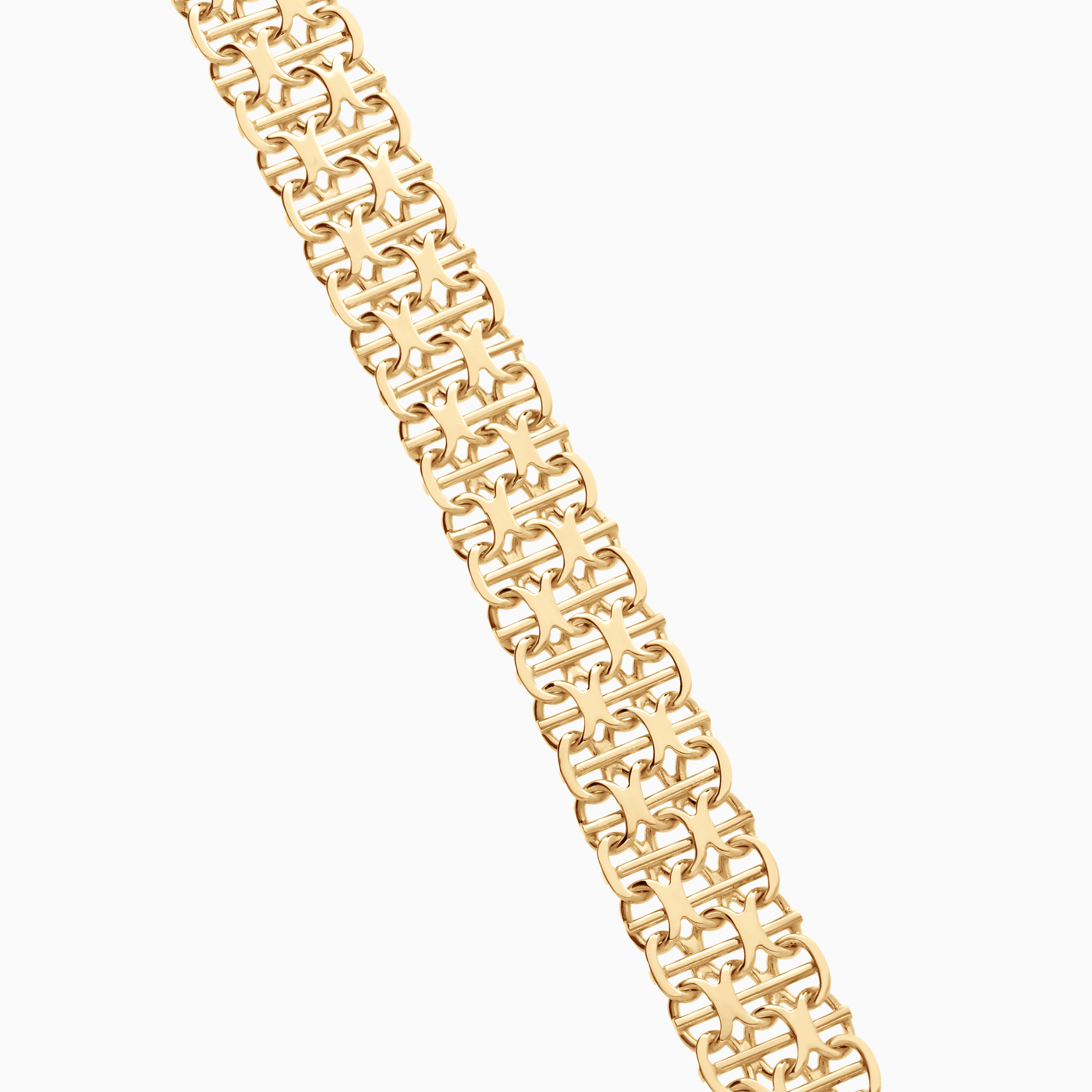 X-link bracelet with bar 24.30g 18K gold