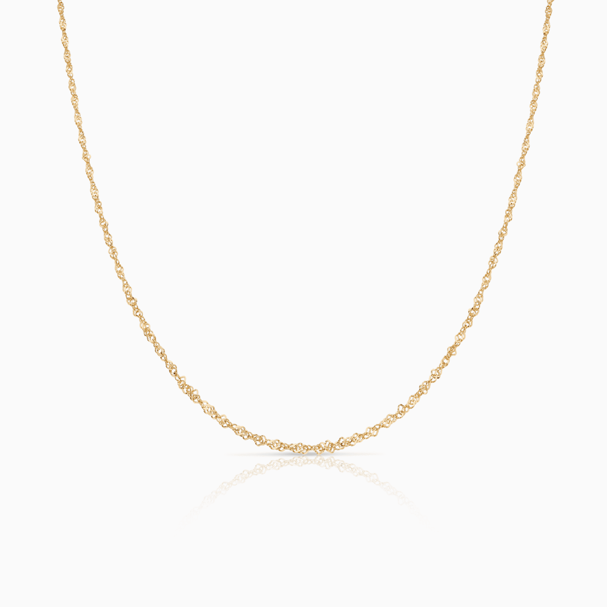 Singapore chain 45cm 18K gold
