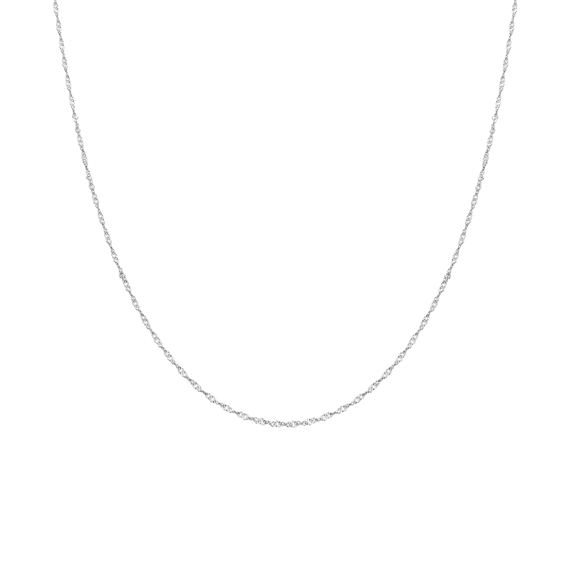 Singapore chain 42cm 18K white gold