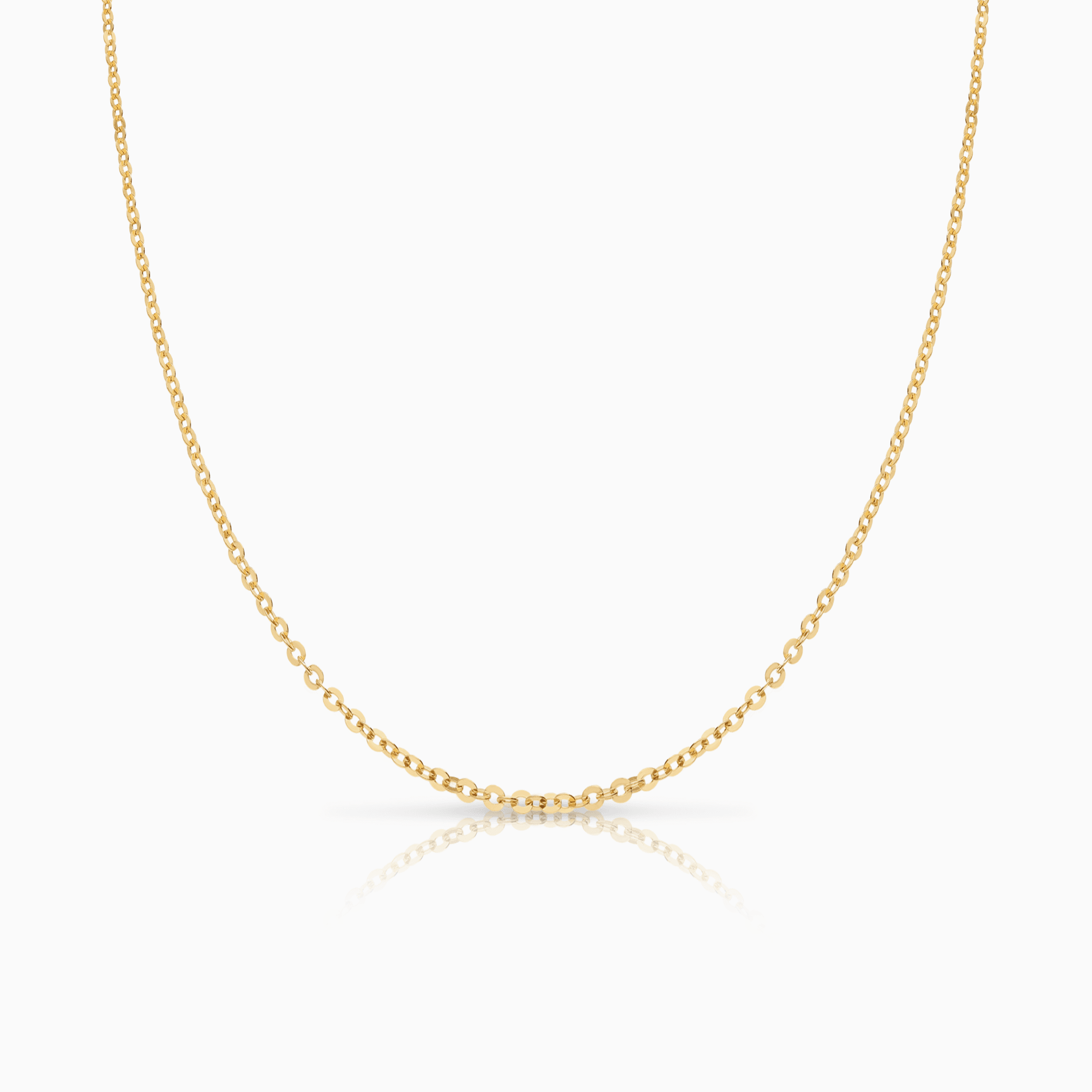 Flat cable chain 50cm 18K gold