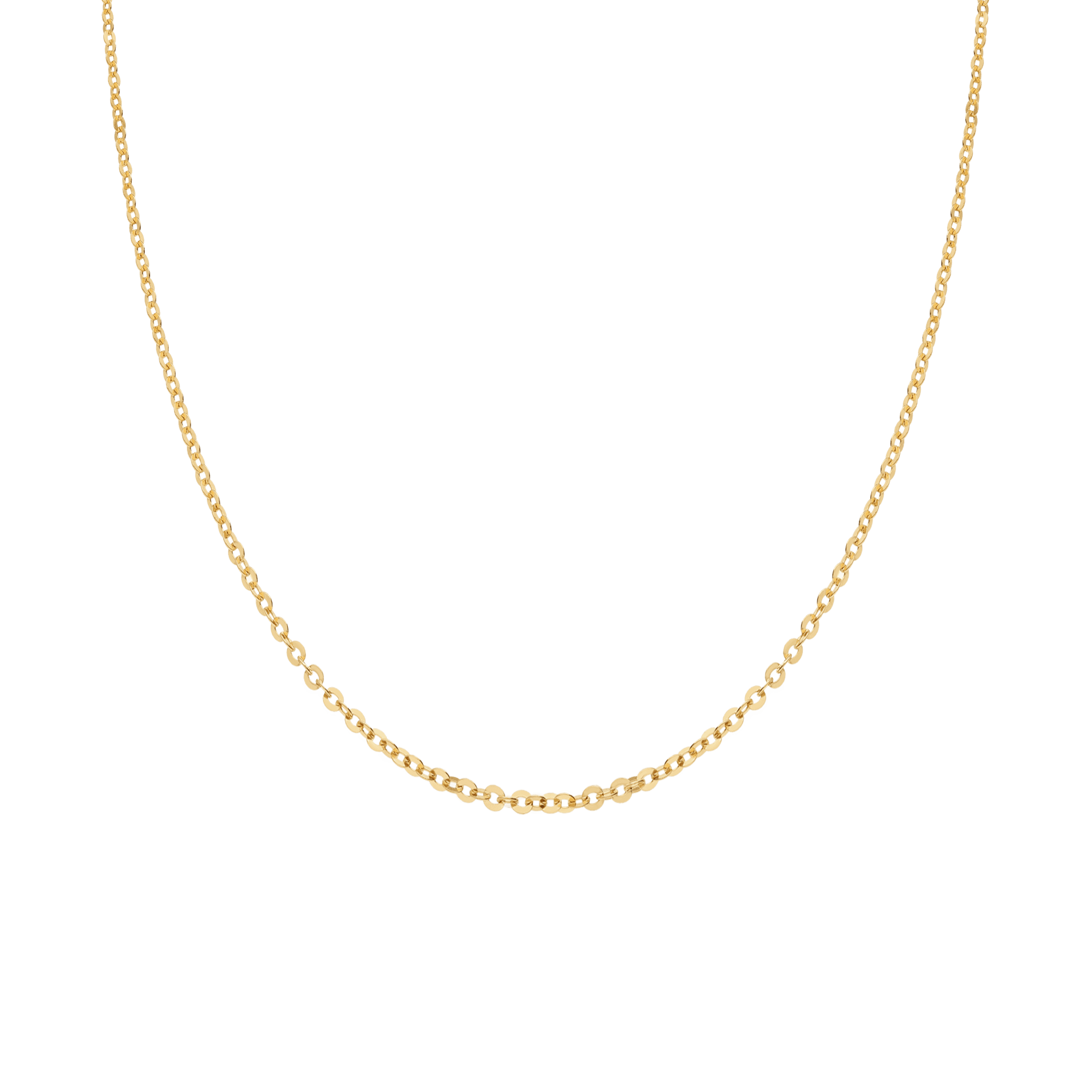 Flat cable chain 50cm 18K gold