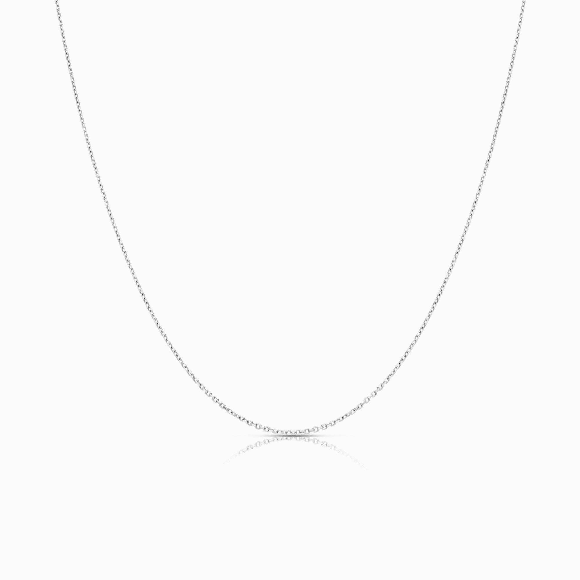 Cable chain 45cm 18K white gold