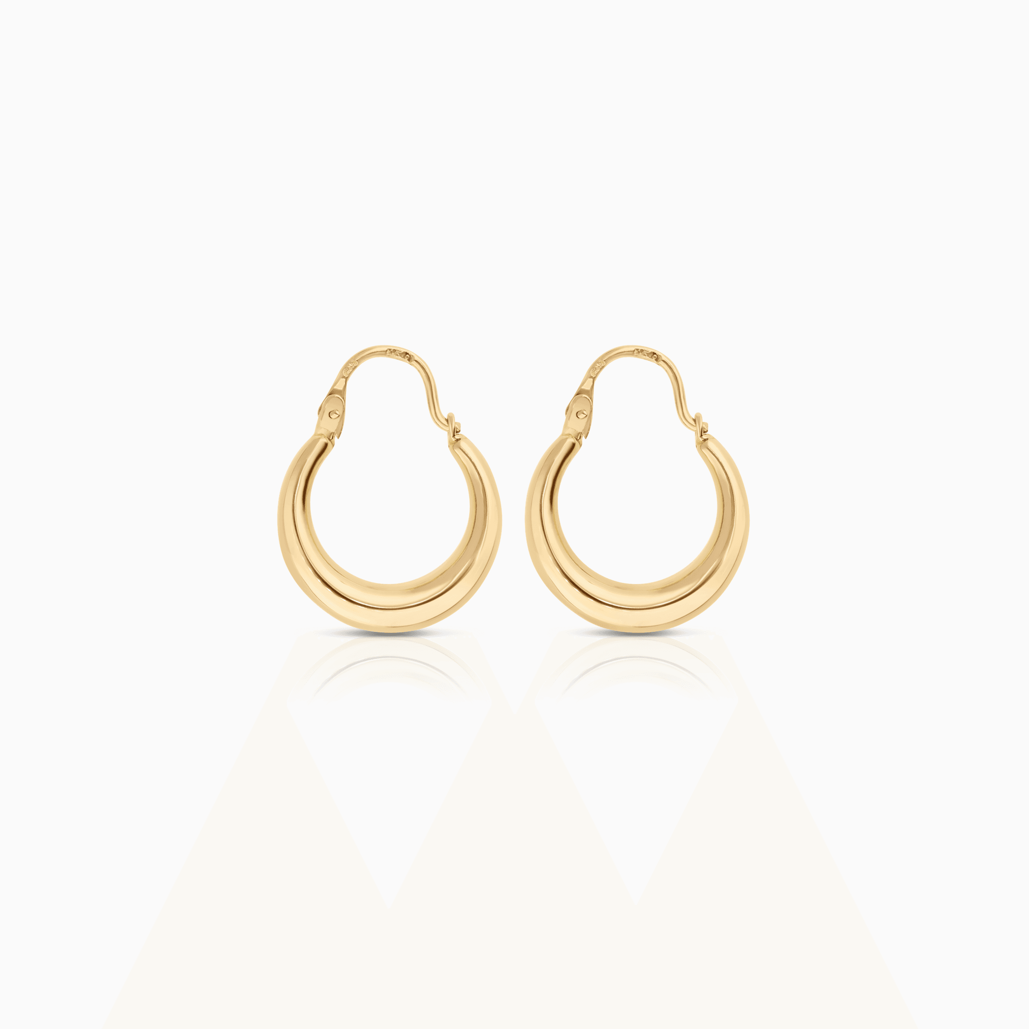Gold hoop earrings 1.88g 18K gold