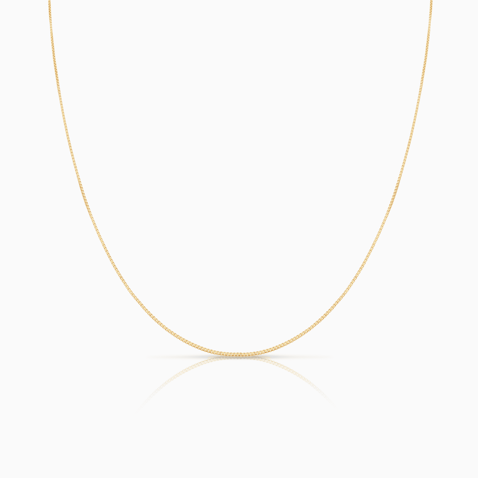 Box chain 42.5cm 18K gold