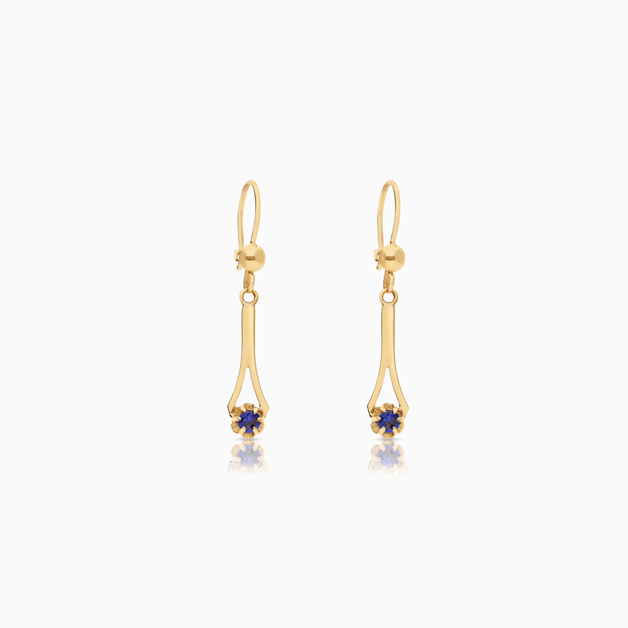 Gold earrings 2.27g 18K gold