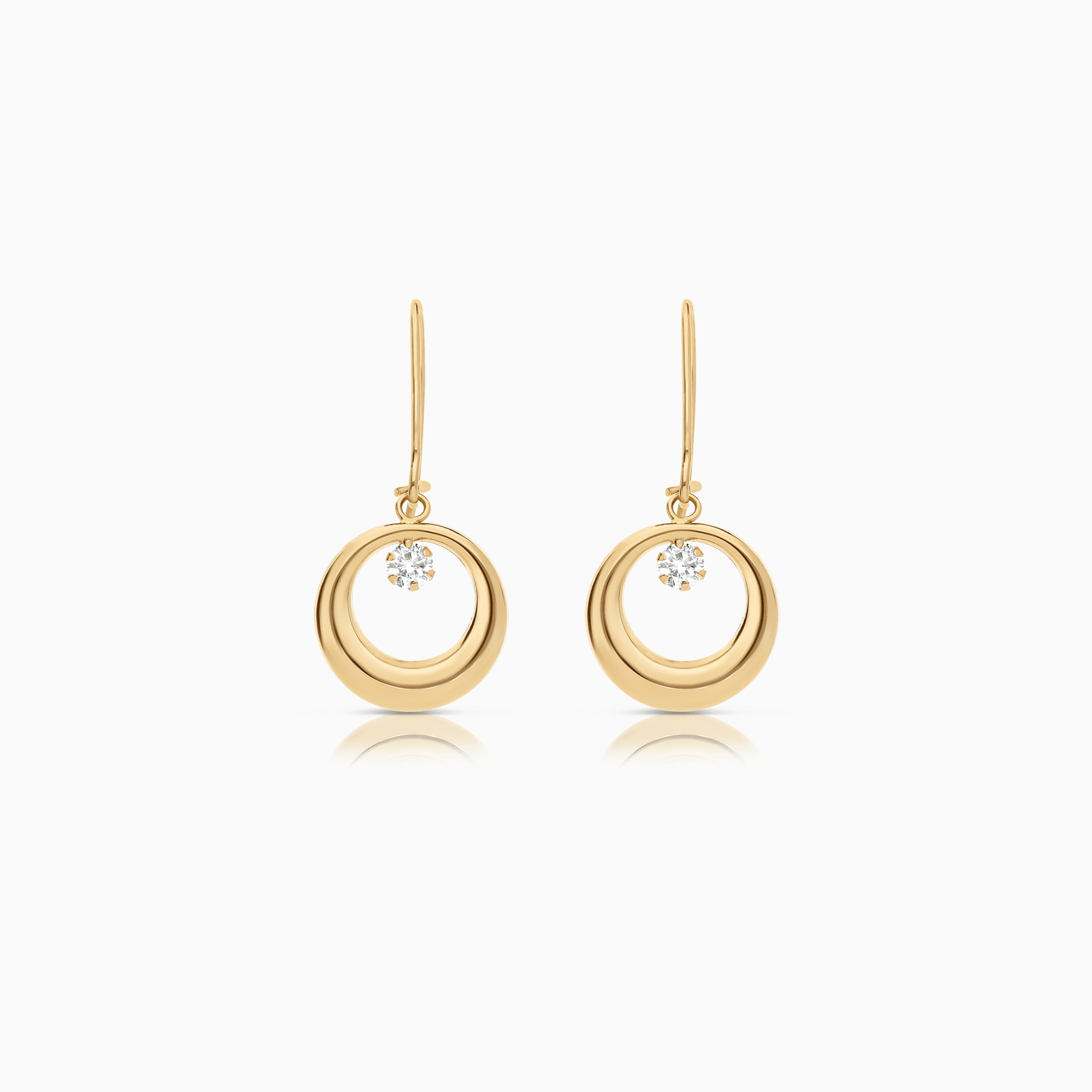 Gold earrings 1.06g 18K gold