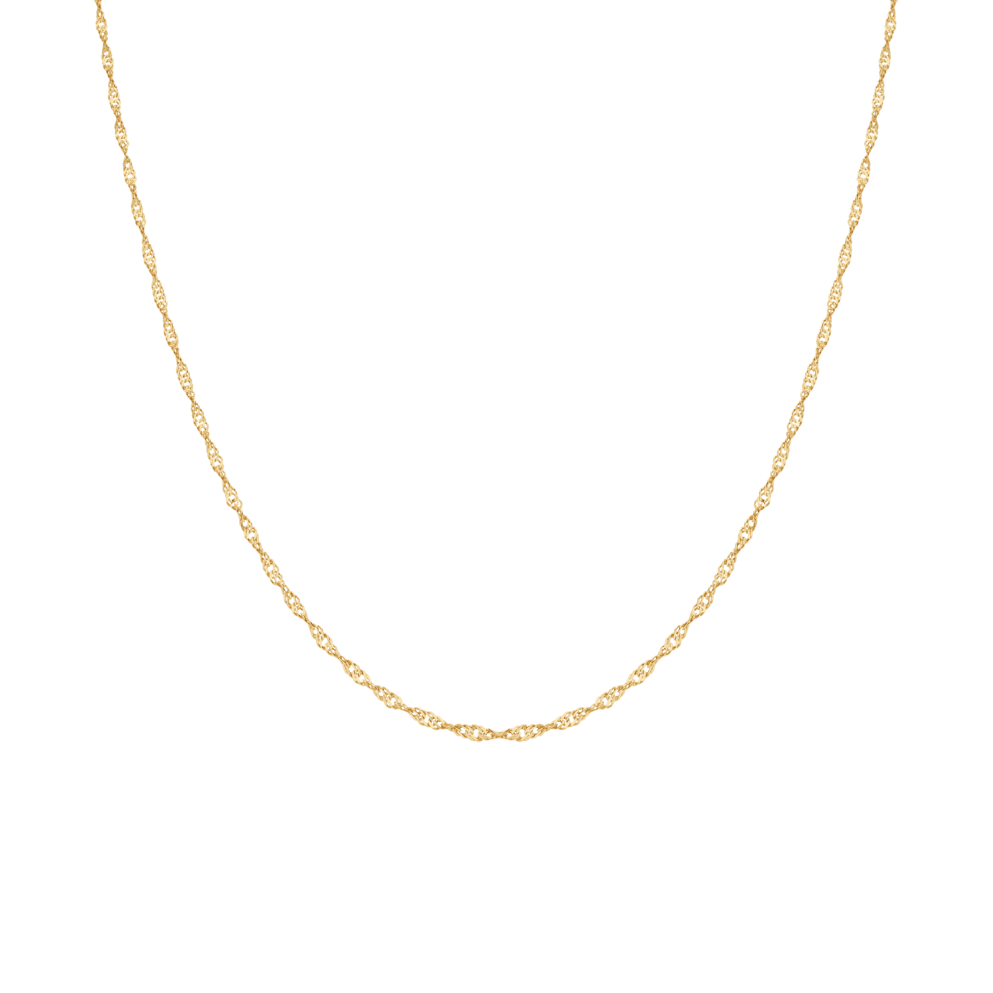 Singapore necklace 45.5cm 18K gold
