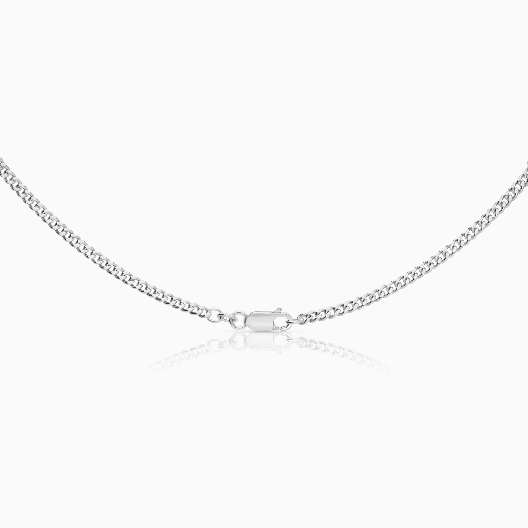 Curb Chain 20.55g 18K White Gold