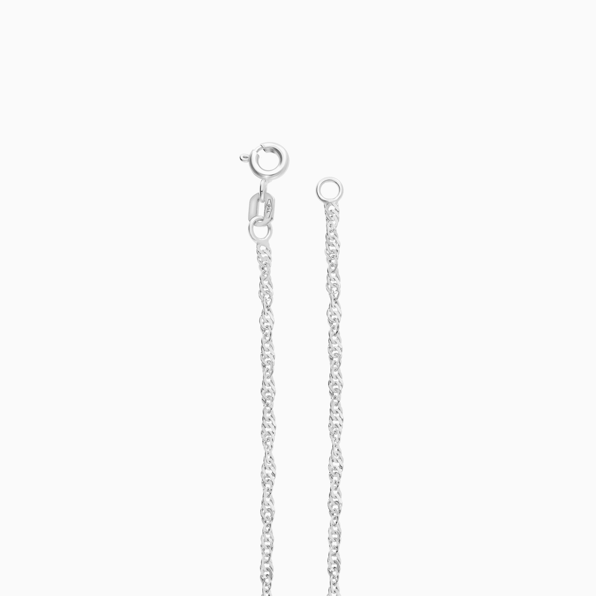 Singapore Bracelet 1.21g 18K White Gold