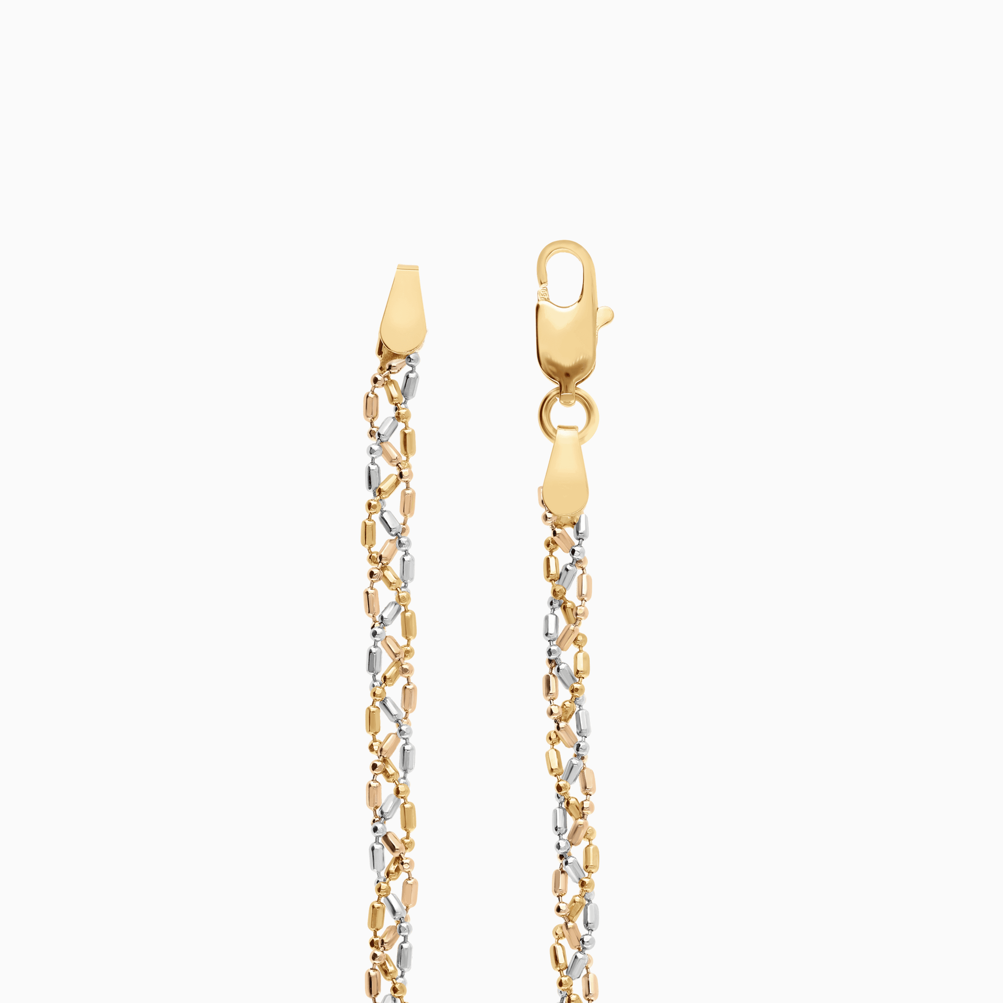 Fantasy Bracelet 3.41g 18K Yellow/Rose/White Gold