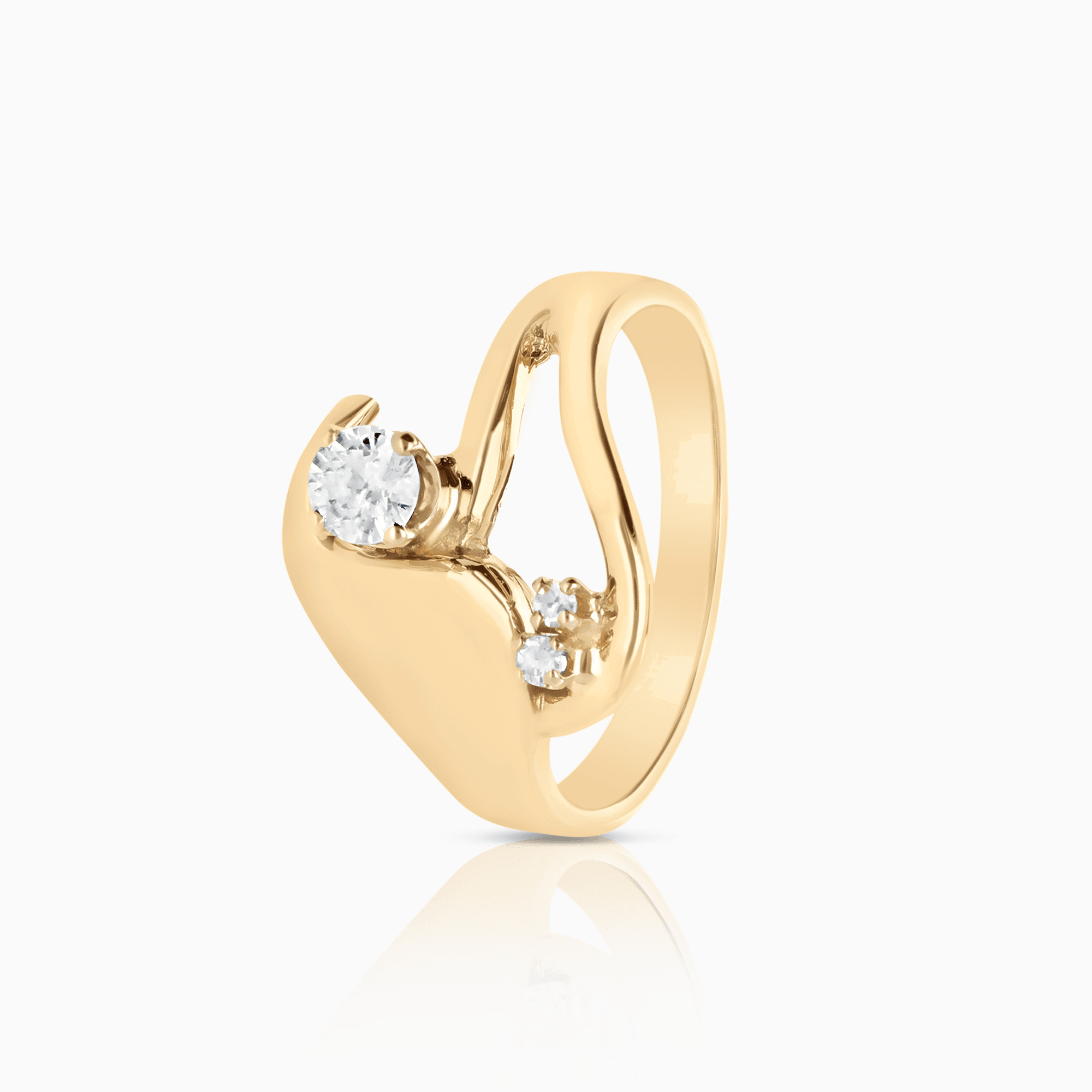Diamantring 0,21ct 14K gulguld