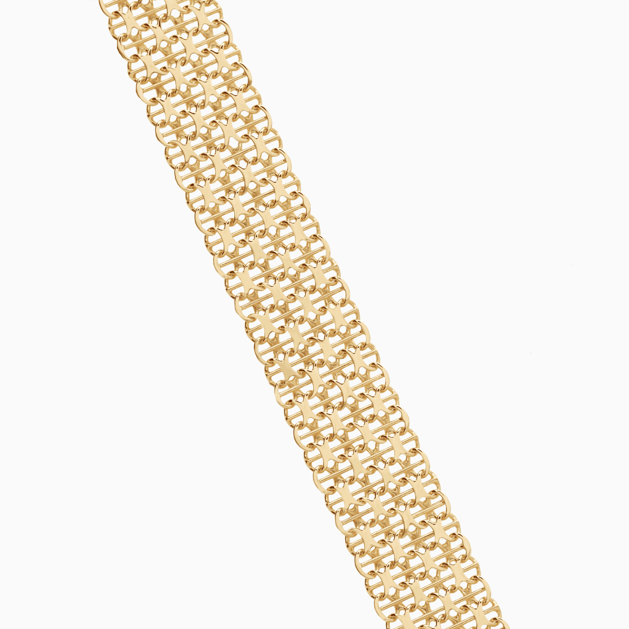 X-länk armband med stav 18,48g 18K guld
