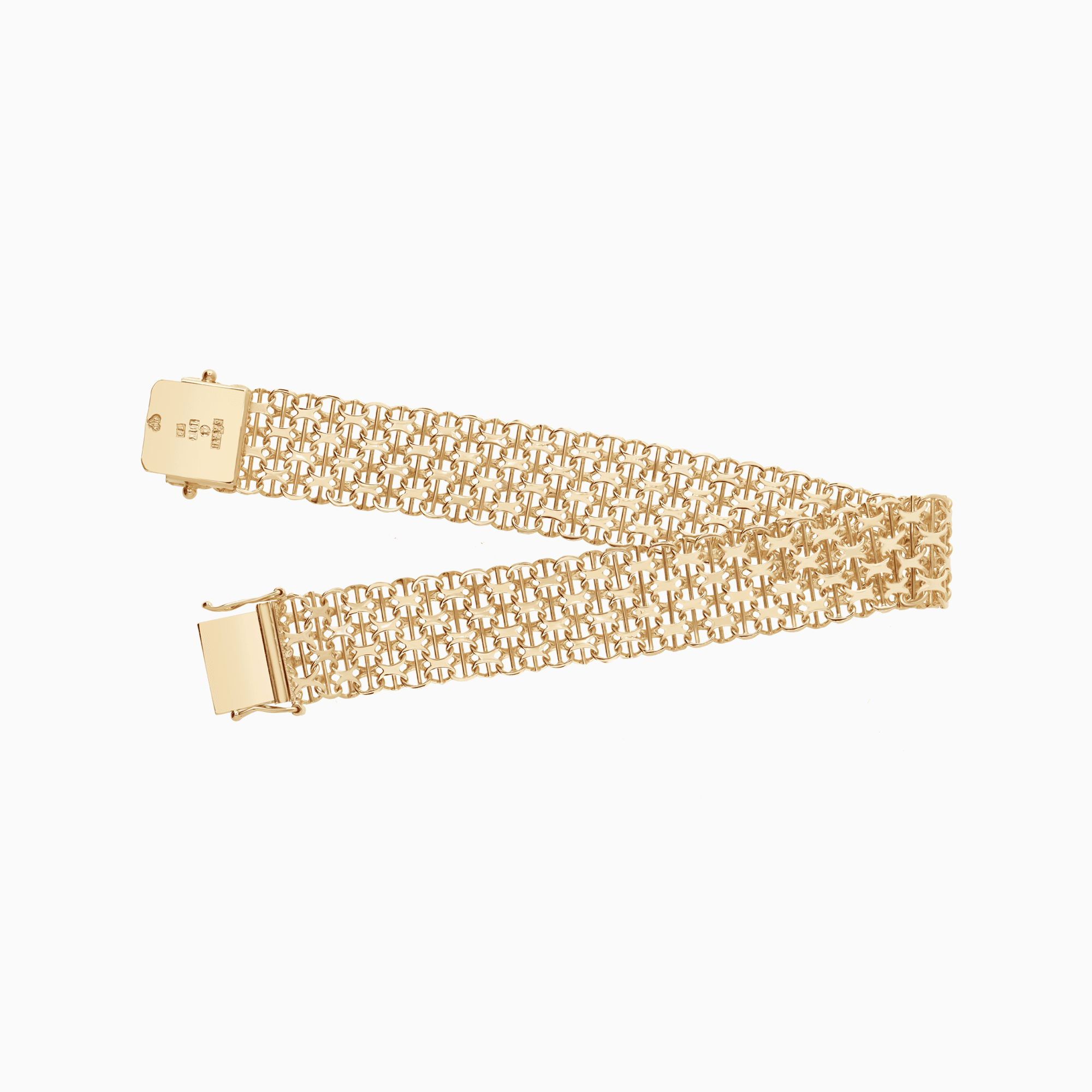 X-länk armband med stav 18,48g 18K guld