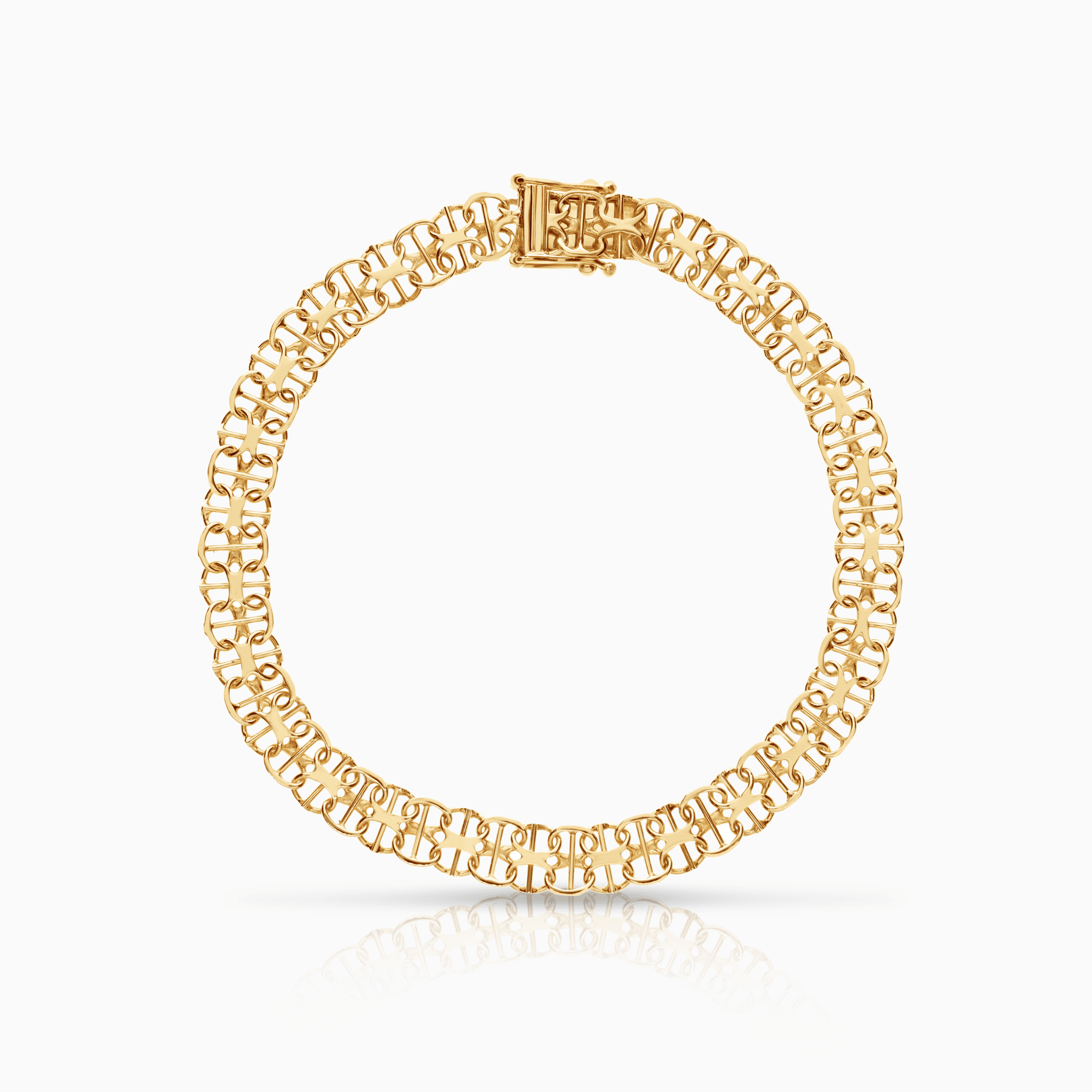 X-länk armband med stav 7,20g 18K guld