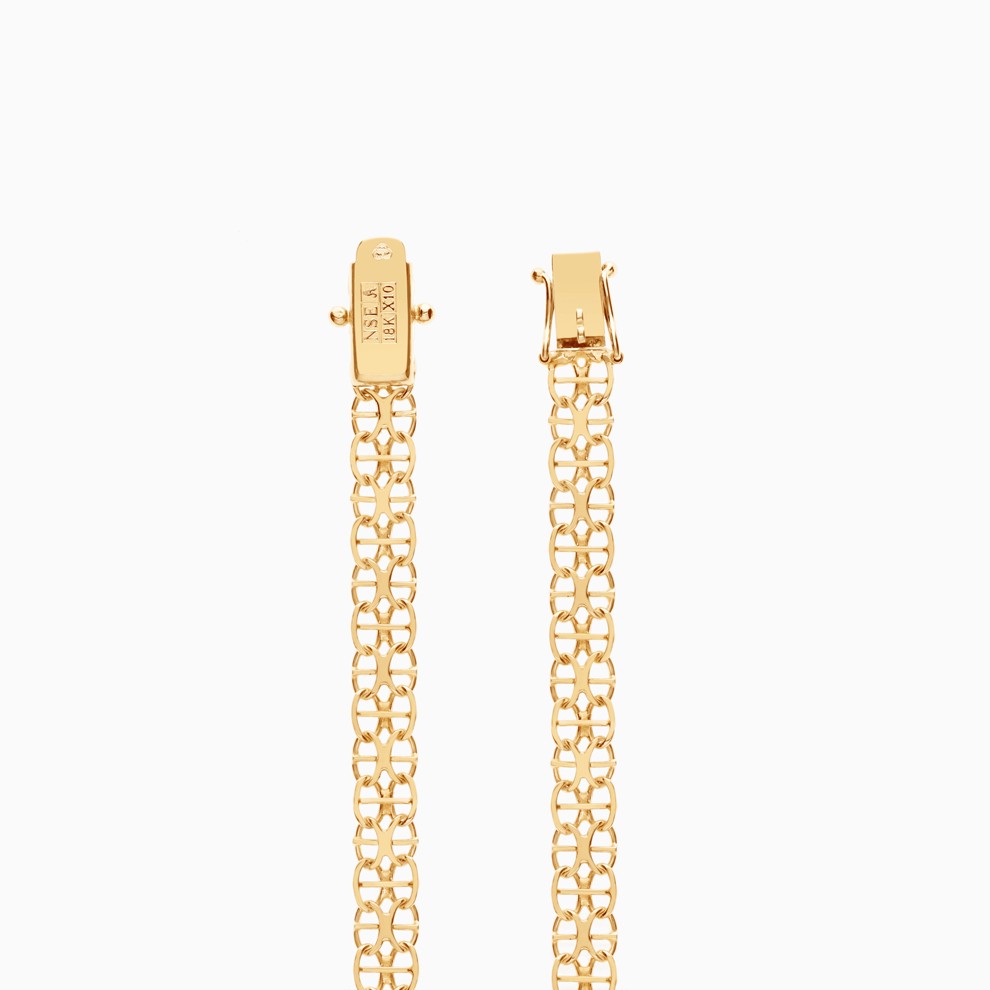 X-link bracelet with bar 6.46g 18K gold