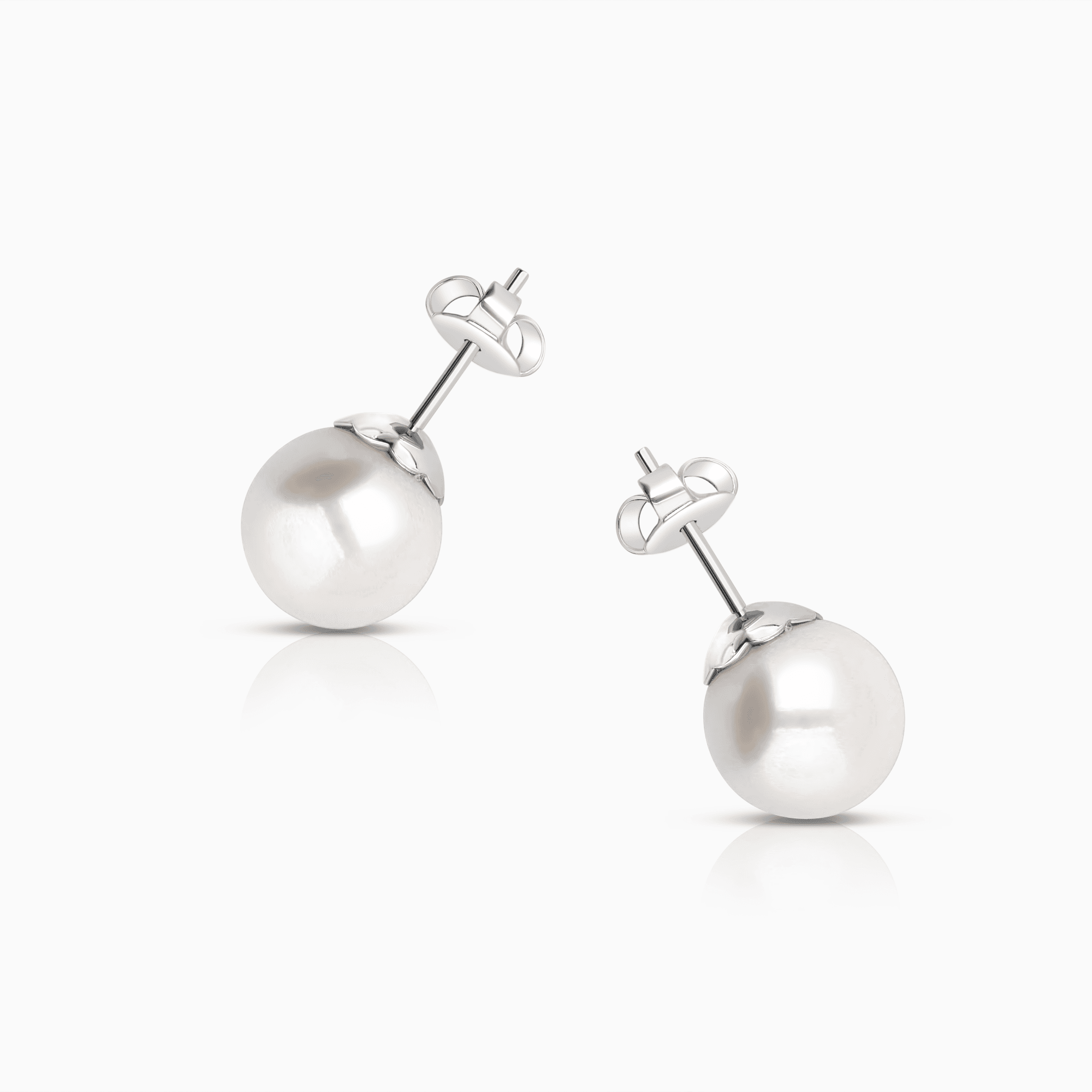Pearl earrings 3.40g 18K white gold