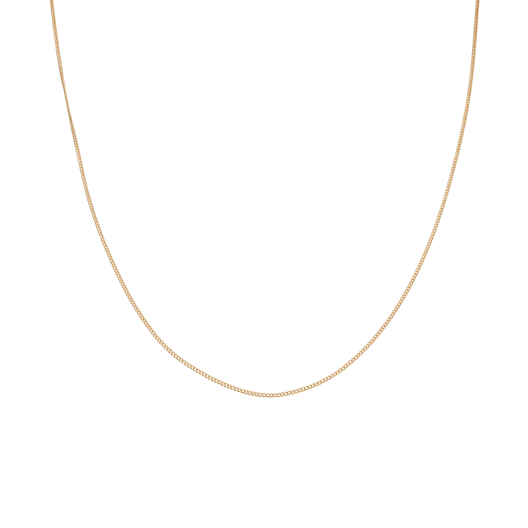 Curb Chain 42cm 18K Gold