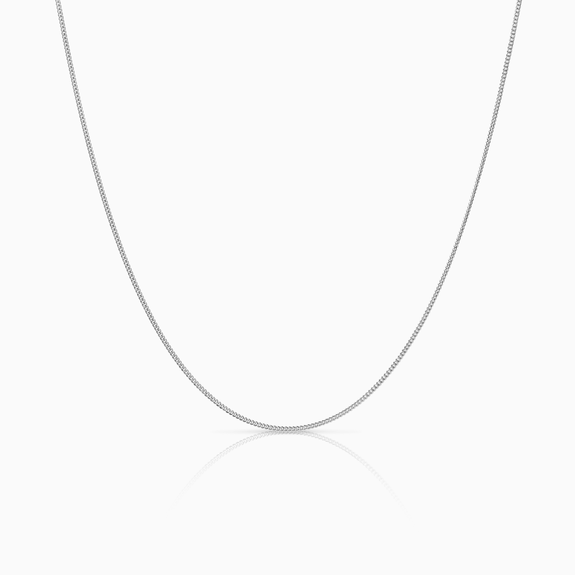 Pansarlänk 42cm 18K vitguld