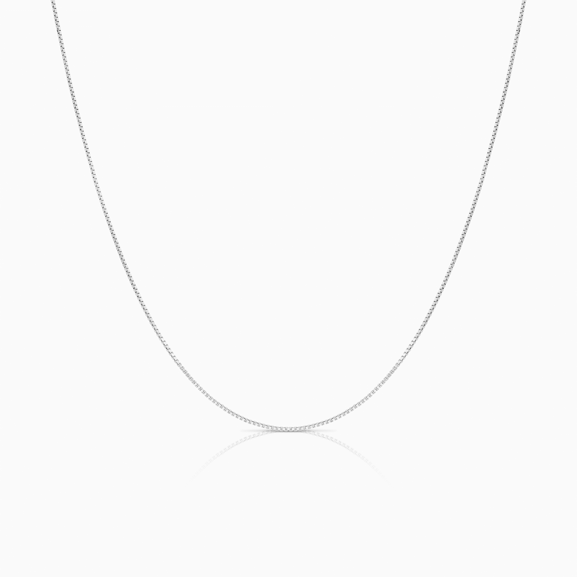 Box Chain 40cm 18K White Gold