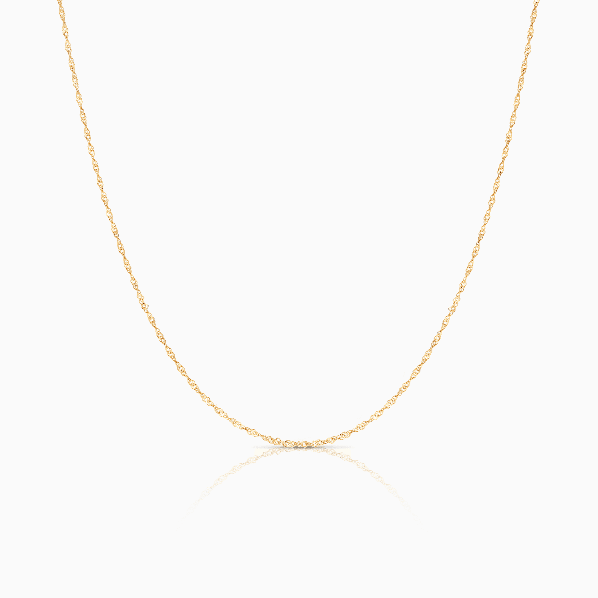 Singaporelänk 38cm 18K guld