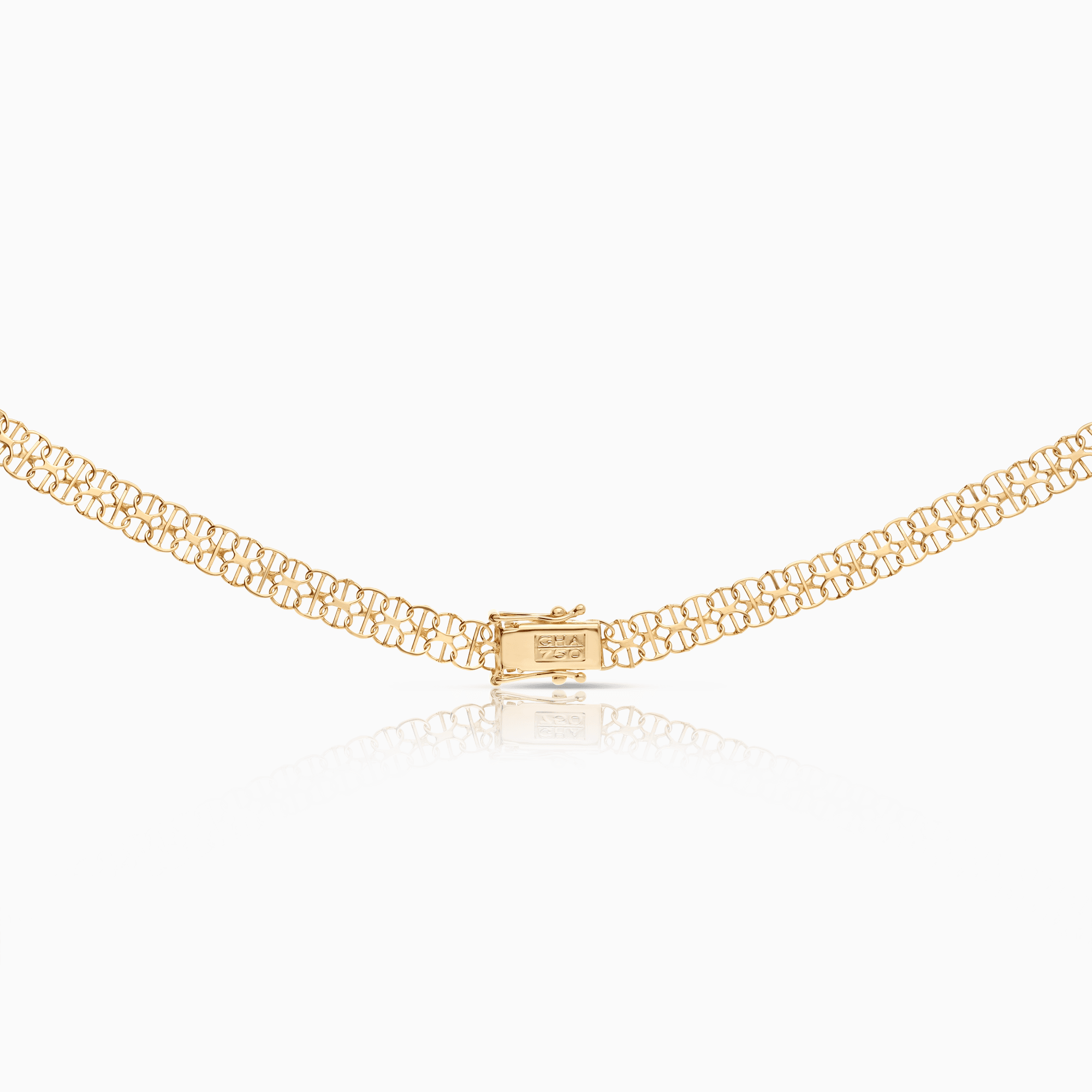 X-link Necklace with Bar 11.75g 18K gold