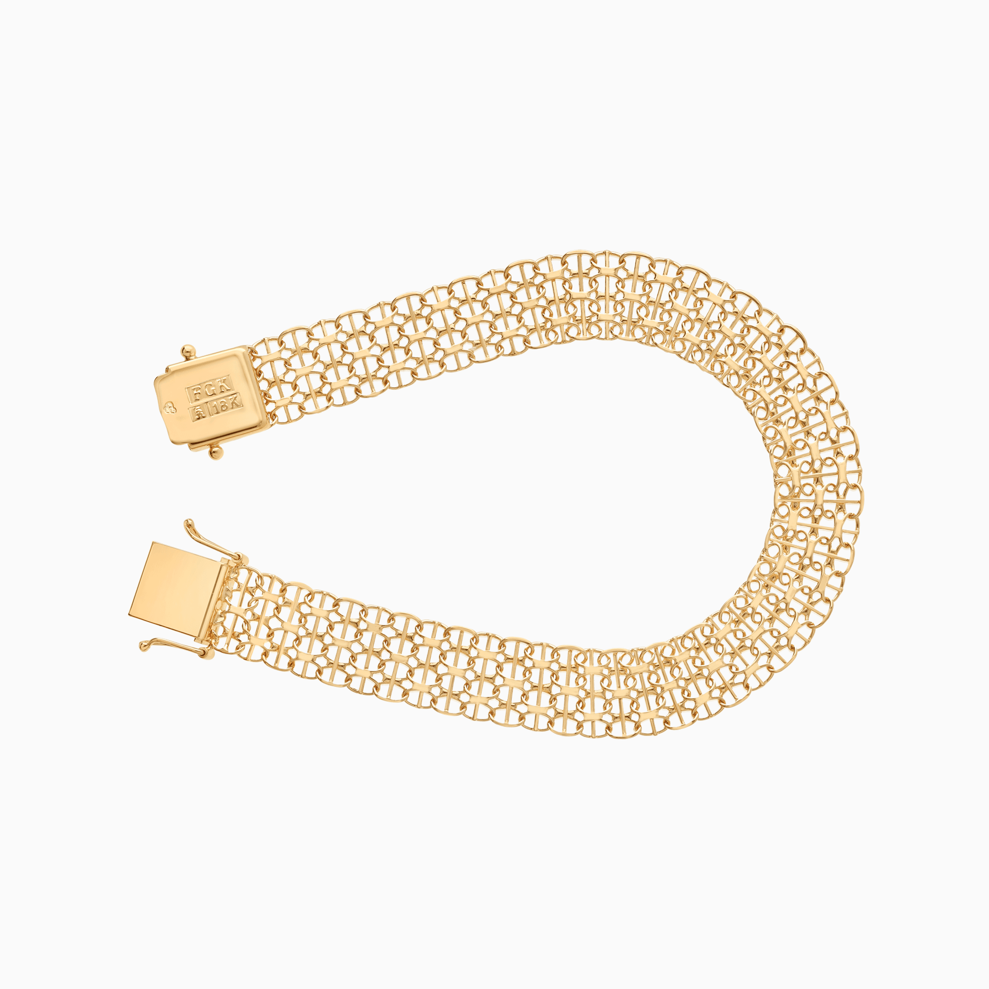 X-länk armband med stav 11,04g 18K guld