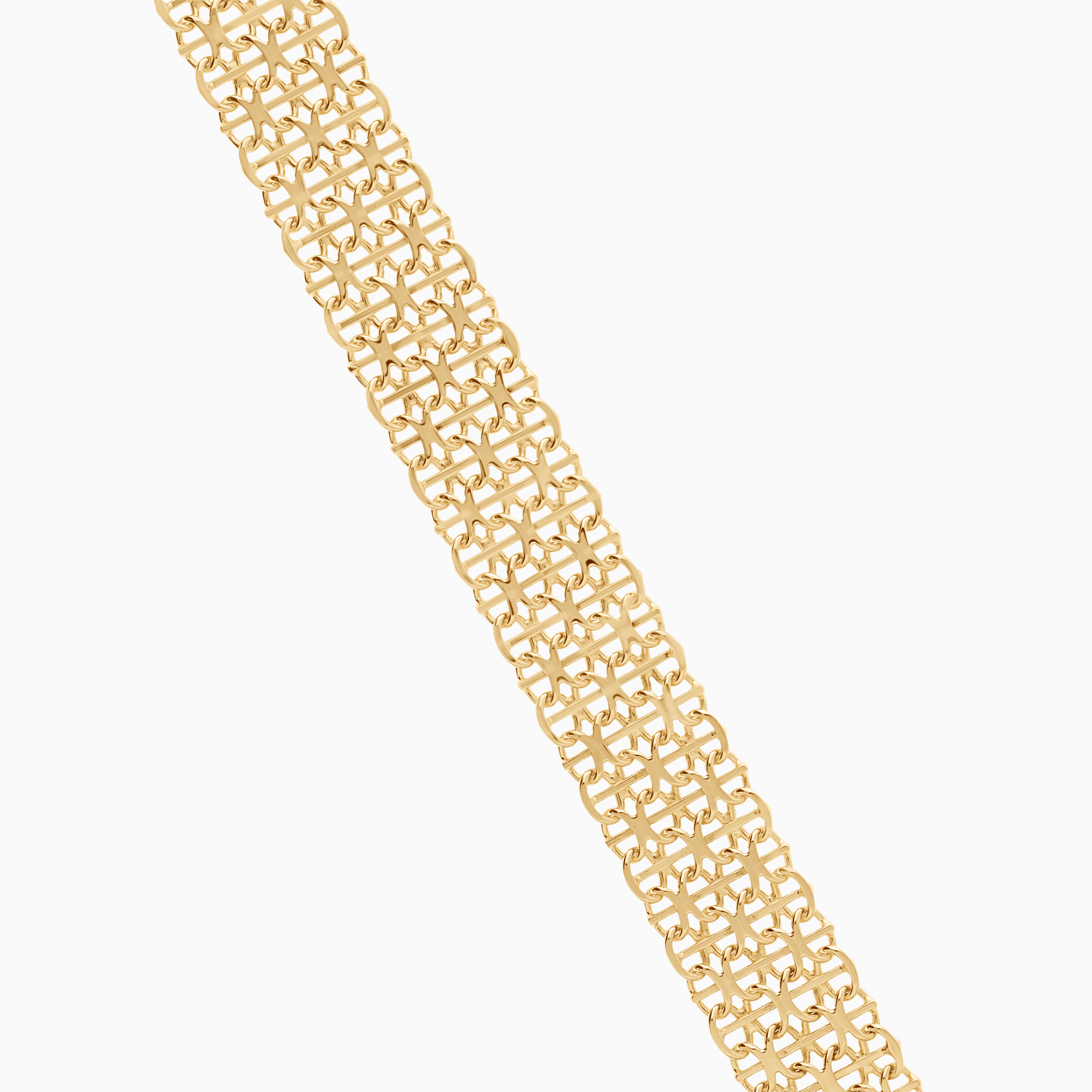 X-länk armband med stav 20,11g 18K guld