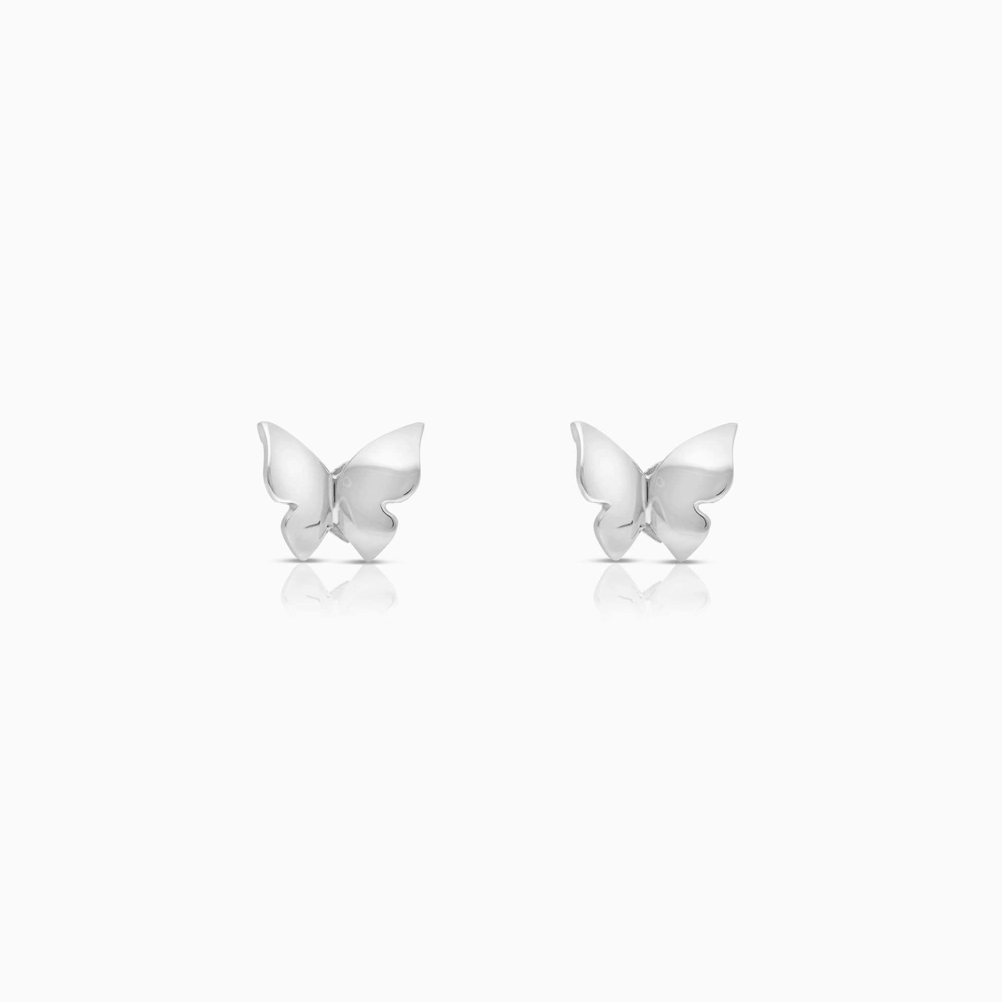 Gold earrings butterfly 4.20g 18K white gold