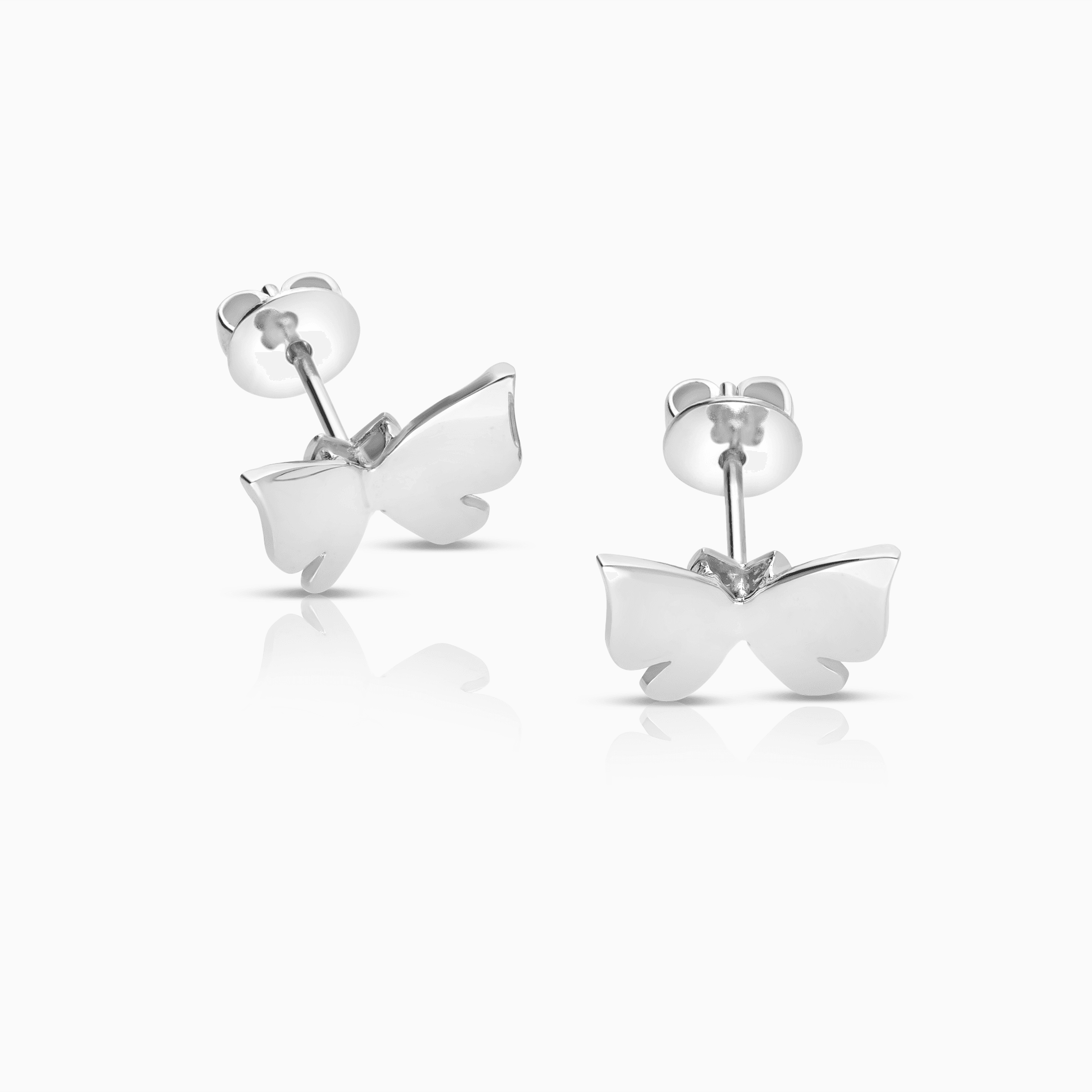 Gold earrings butterfly 4.20g 18K white gold
