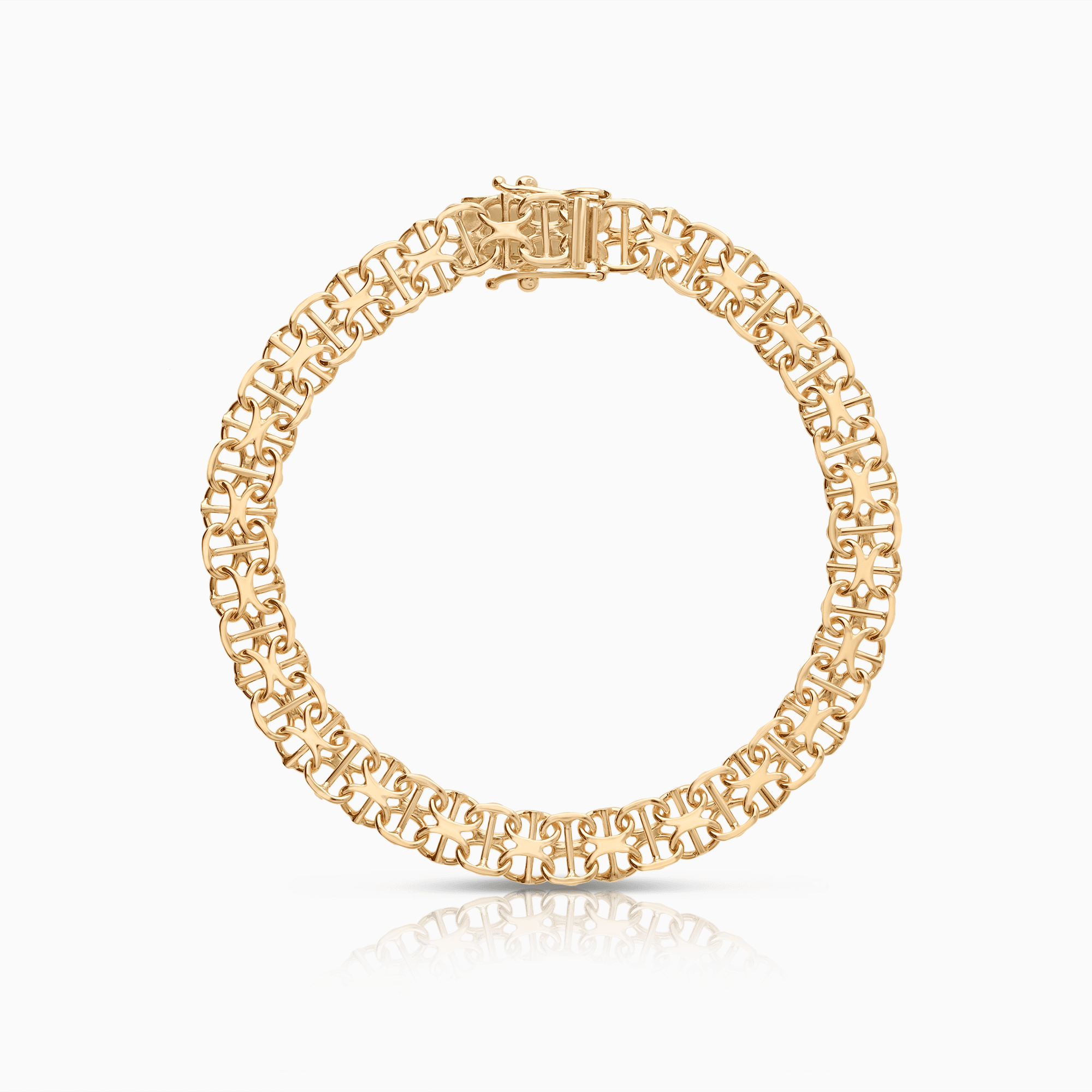 X-länk armband med stav 9,43g 18K guld