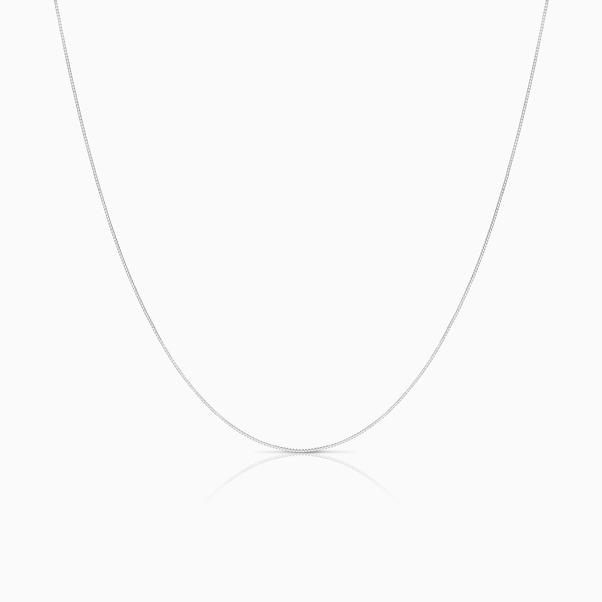 Box Chain 50.5cm 18K white gold
