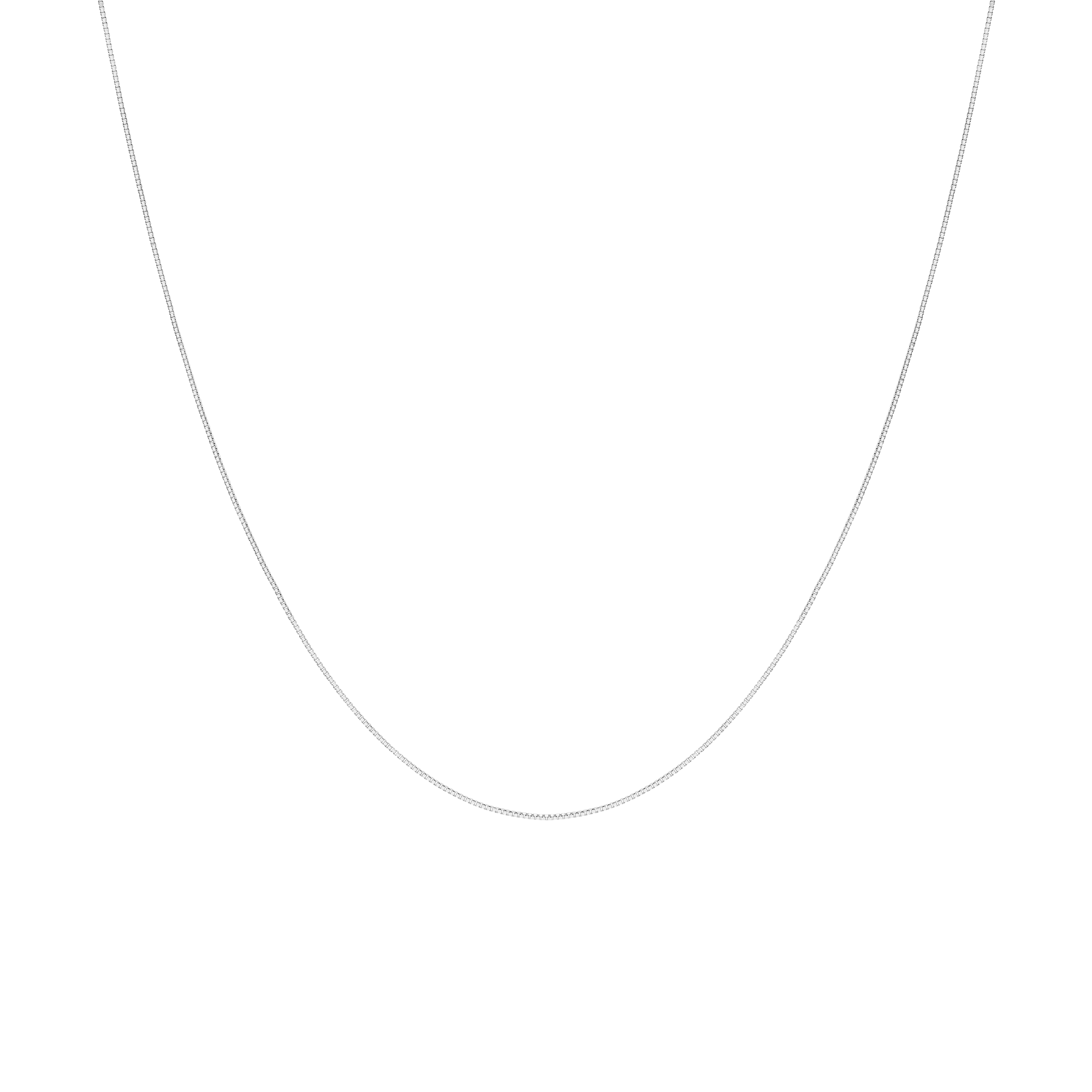 Box Chain 50.5cm 18K white gold