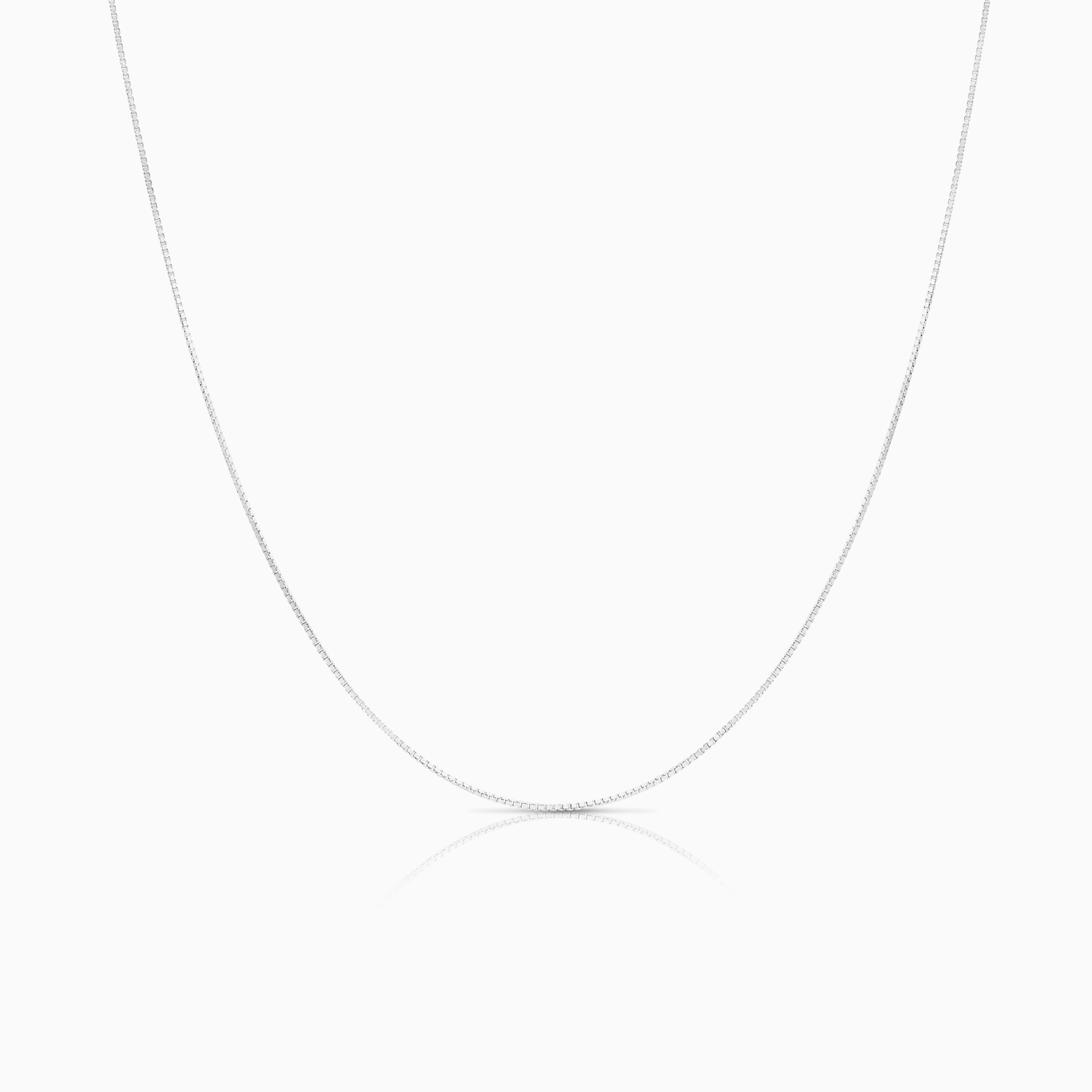 Venezia-kjede 45cm 18K hvitt gull