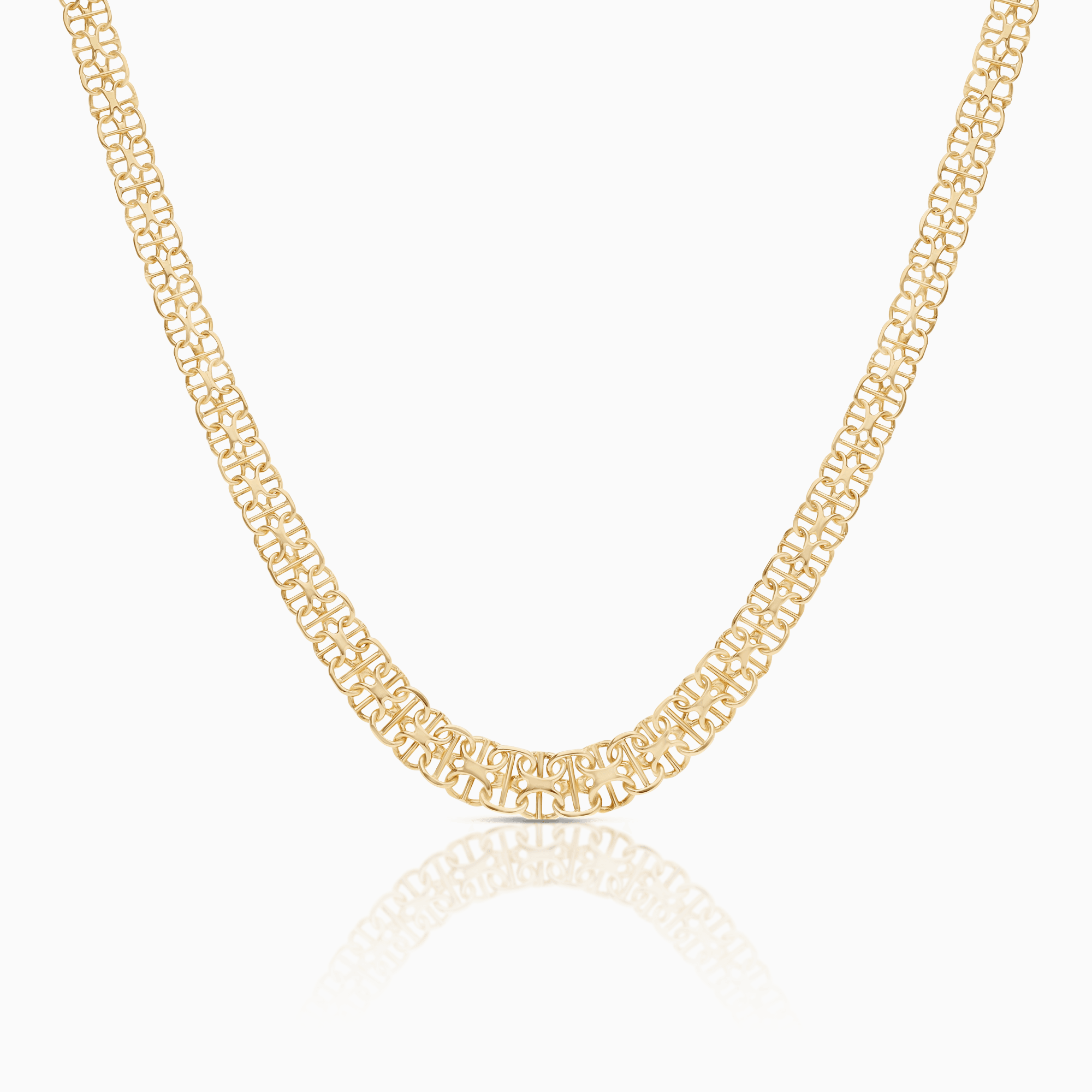 X-link necklace with bar 18.68g 18K gold