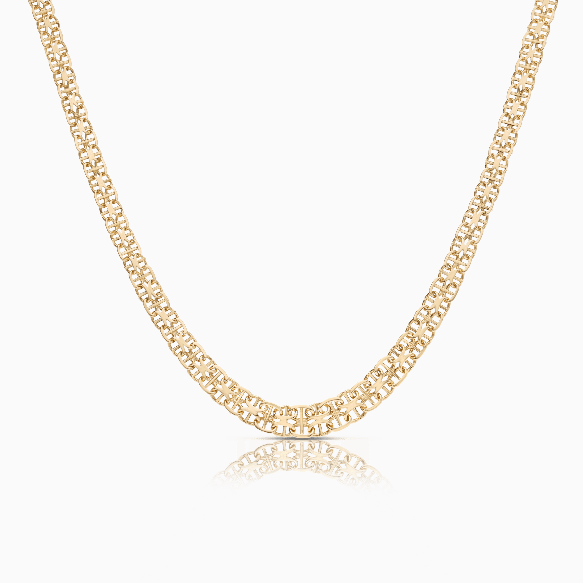 X-link necklace with bar 20.30g 18K gold
