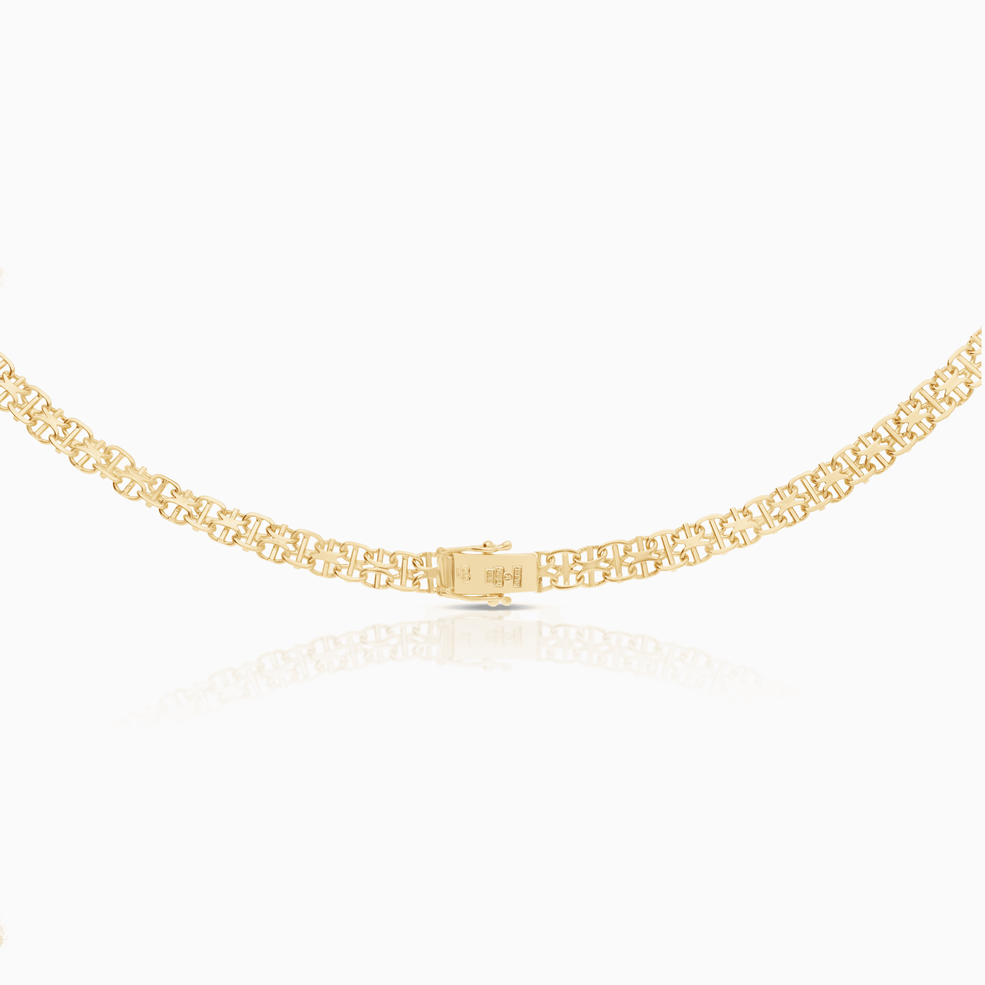 X-link necklace with bar 20.30g 18K gold