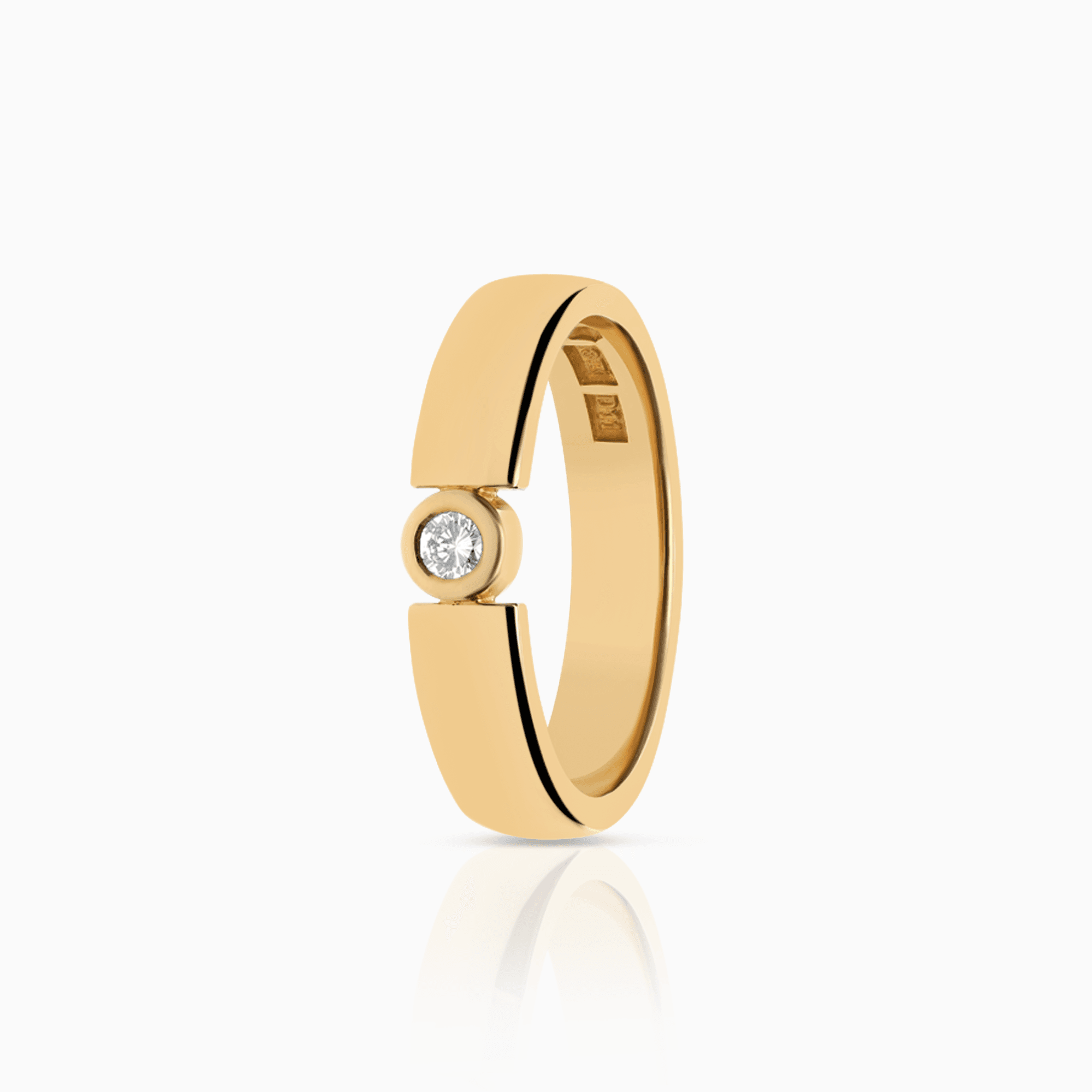 Solitärring 0,07ct 18K guld
