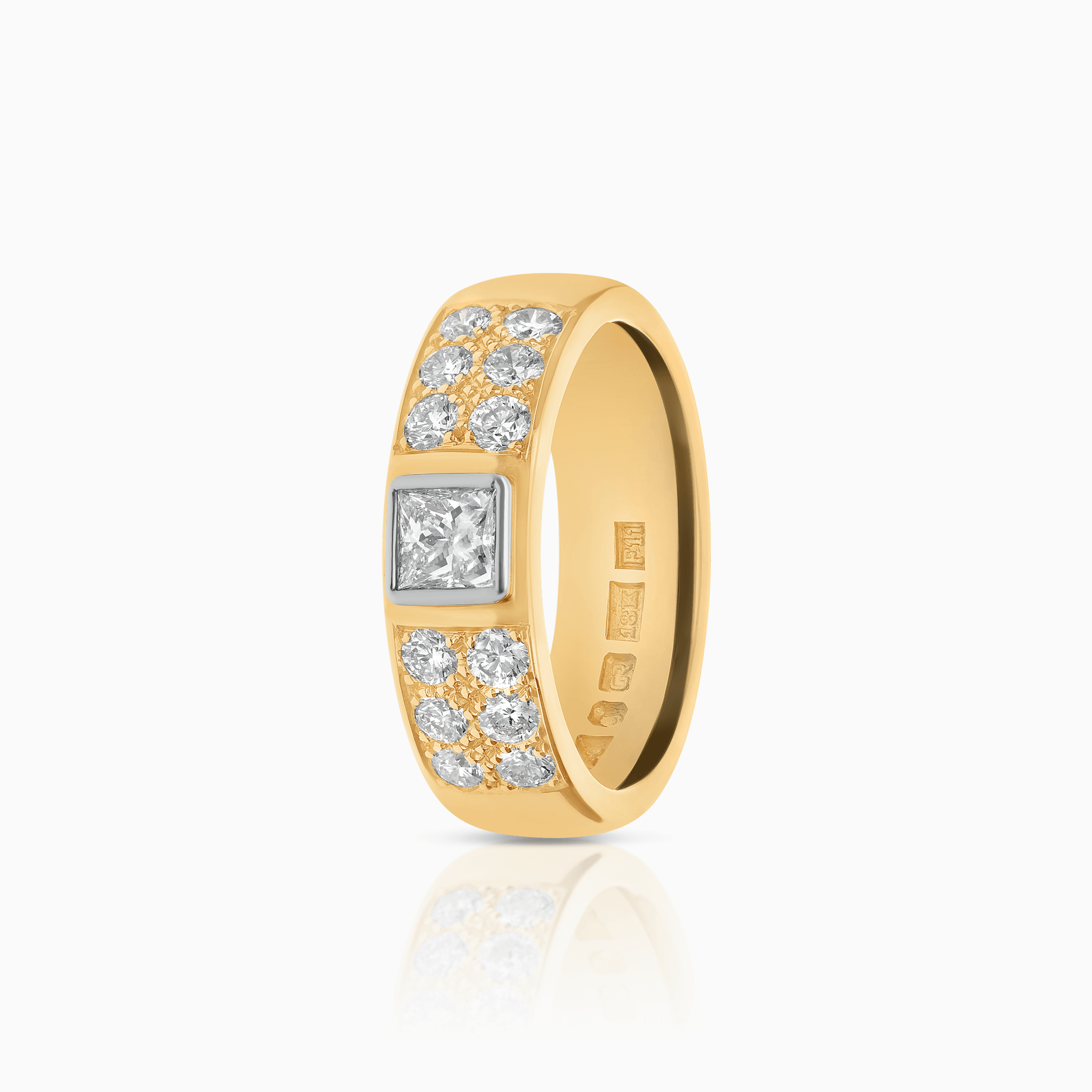 Diamond ring 0.84ct 18K gold