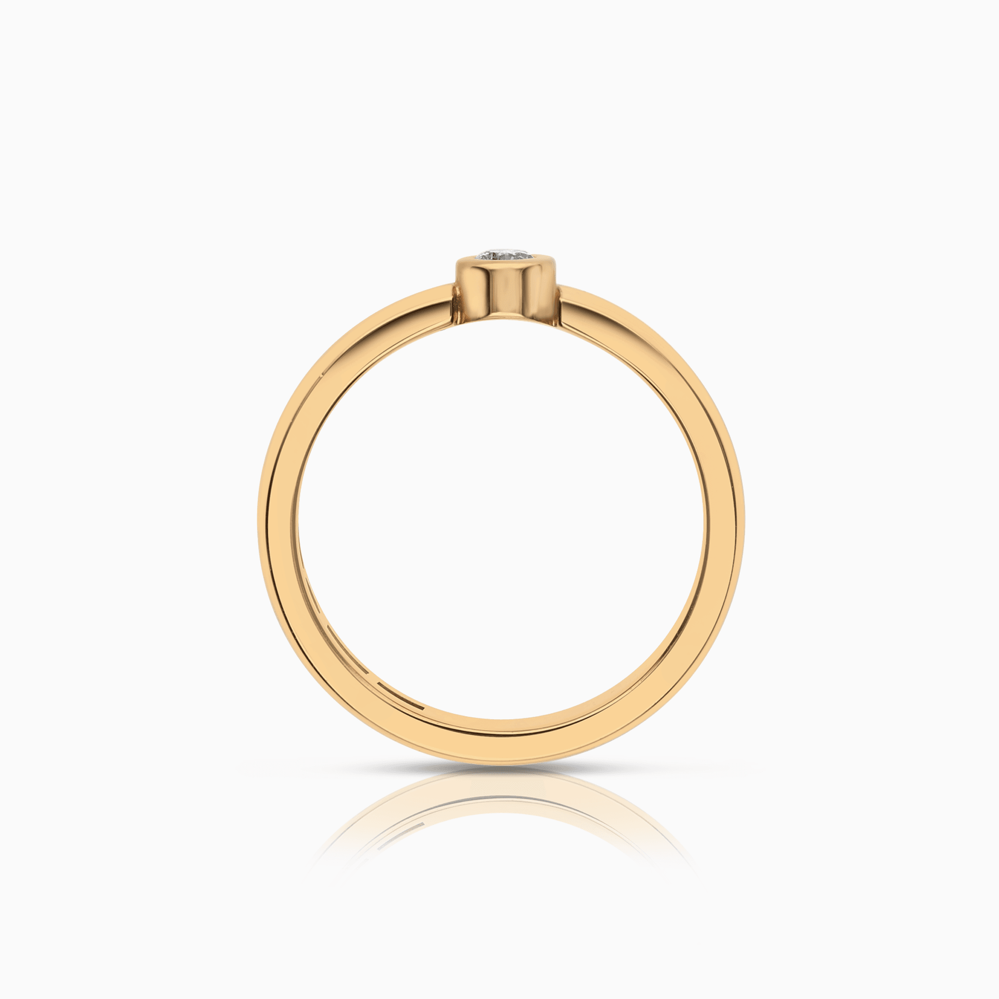 Solitaire ring 0.07ct 18K gold